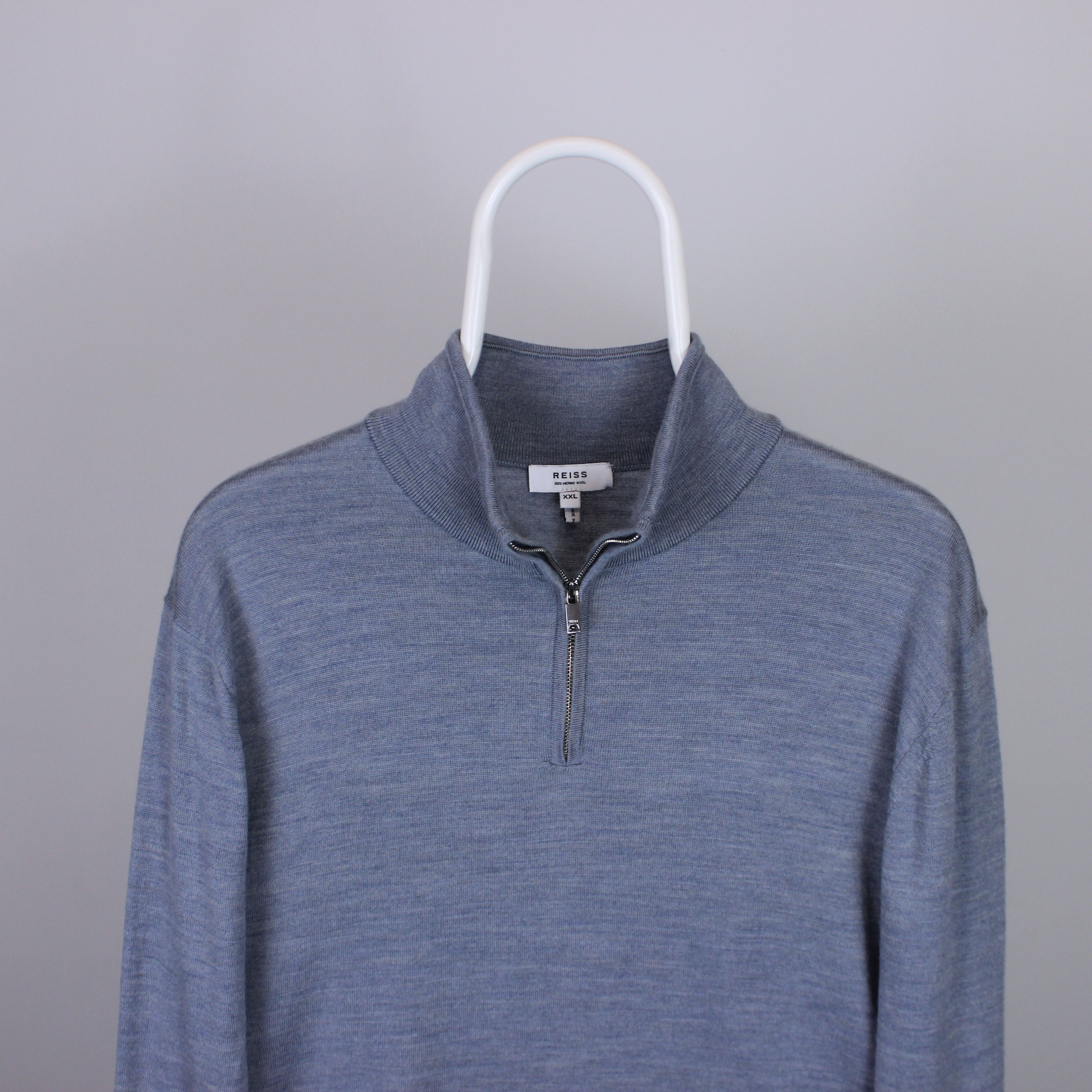 Reiss reiss sweater zip full blackhall merino wool XL XXL blue Size US XXL / EU 58 / 5 - 3 Thumbnail