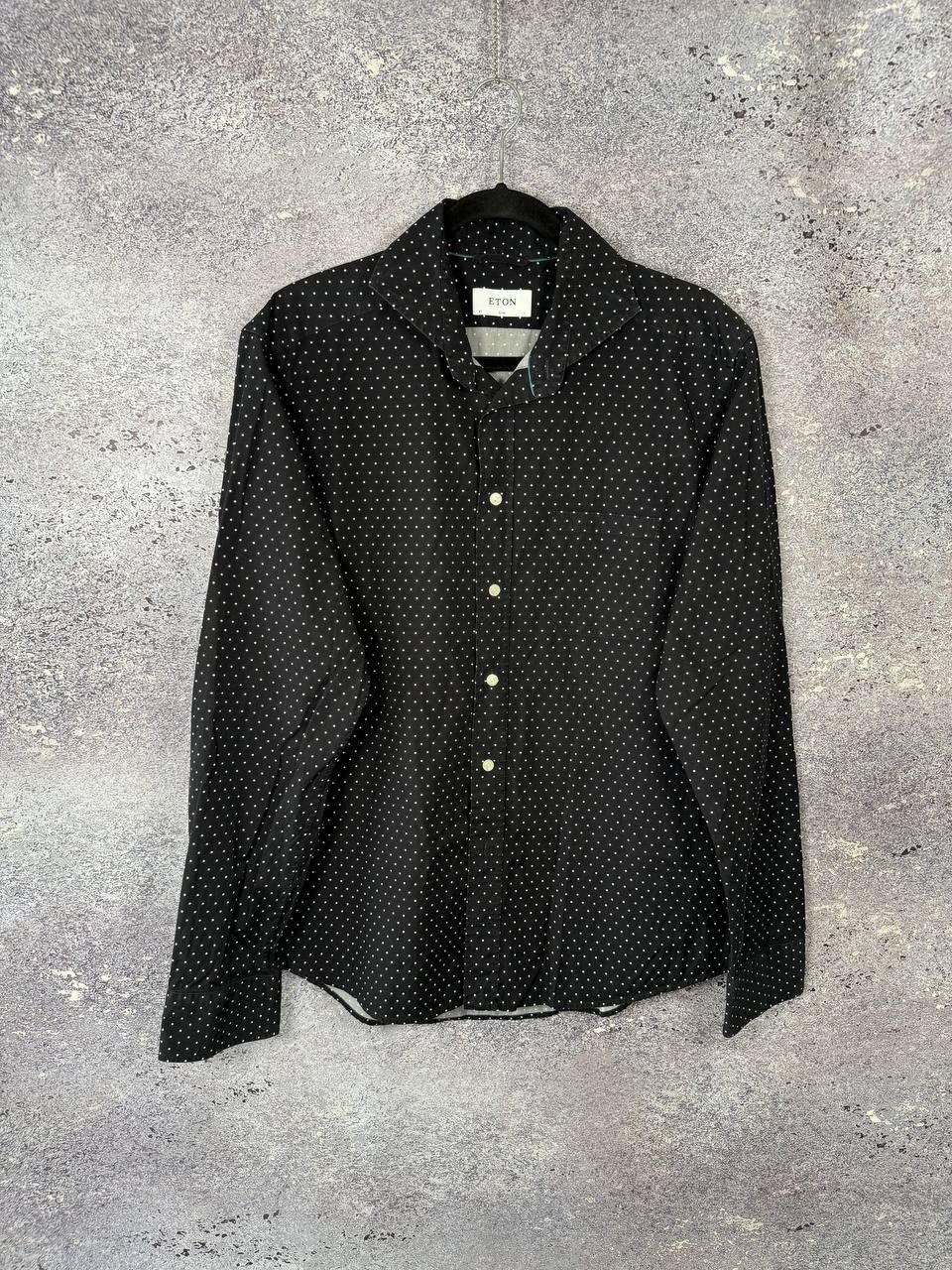 Eton Eton Shirt Large Black Dress Button Up Spread Collar Size US L / EU 52-54 / 3 - 1 Thumbnail