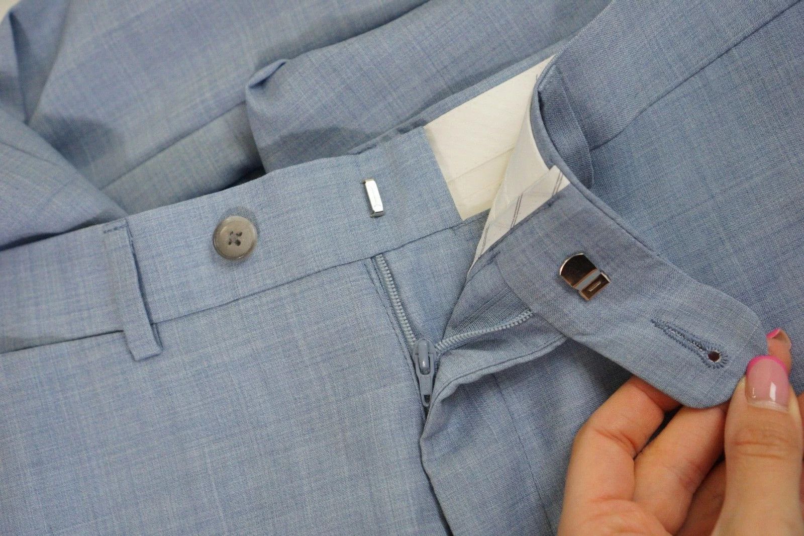 Suitsupply Men Suitsupply Suit Lazio Single Breasted Blue Angelico US38 Size 38R - 9 Thumbnail