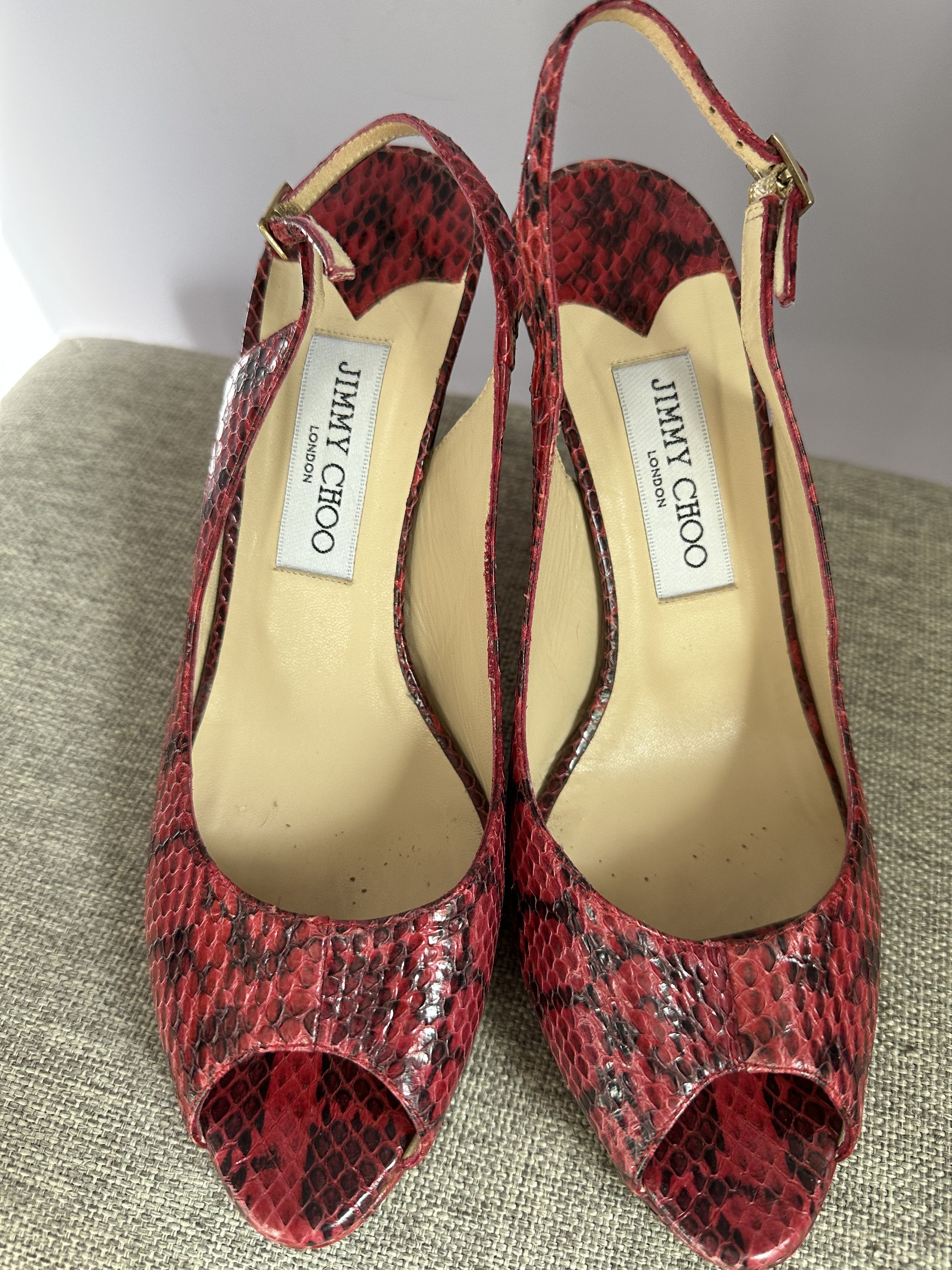 Designer × Jimmy Choo Jimmy Choo Multicolor Python heels sandals Size US 8.5 / IT 38.5 - 2 Thumbnail