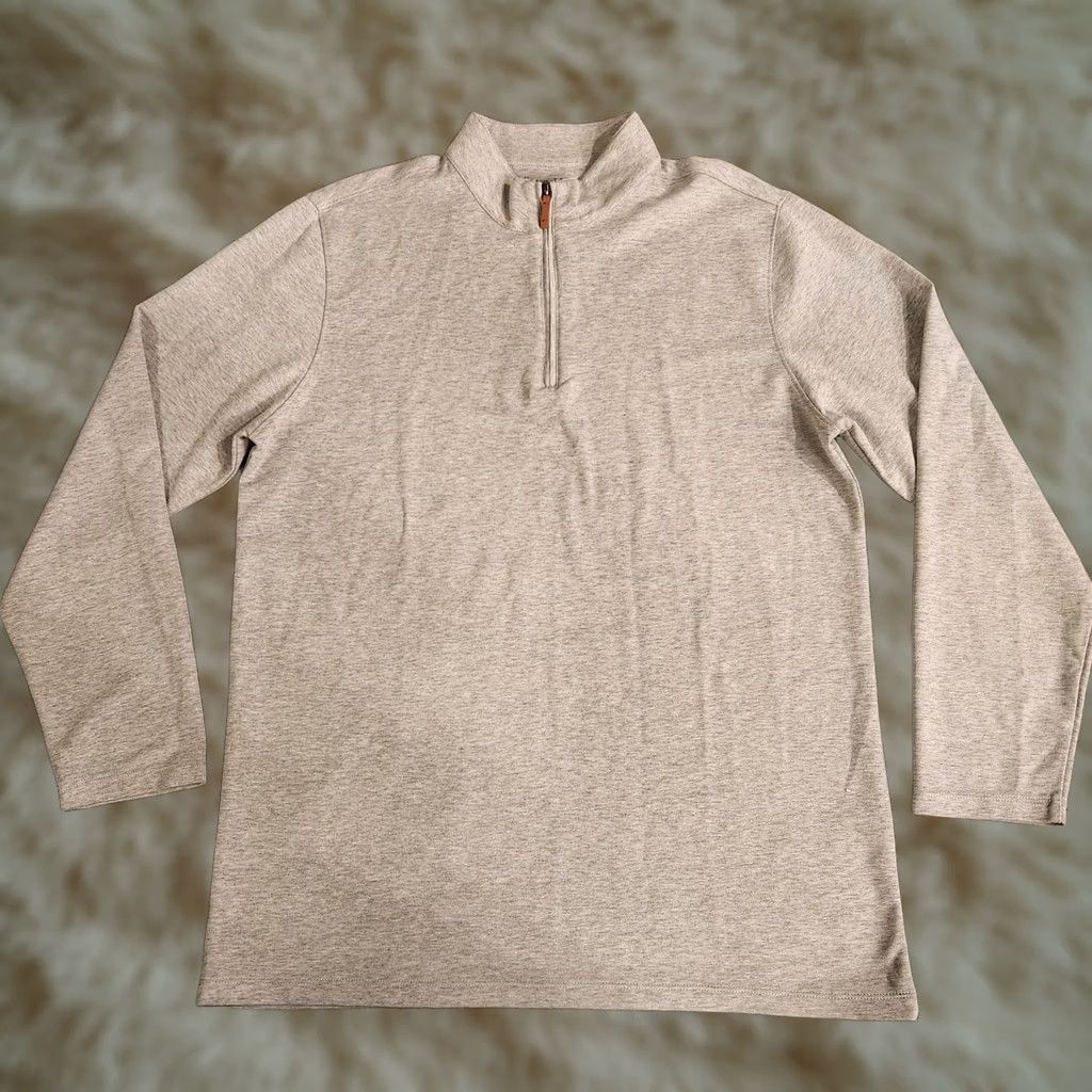 Mizzen+Main Mizzen+Main KPI Quarter Zip Mens Large Heather Gray Silver New with Tags Size US L / EU 52-54 / 3 - 1 Thumbnail