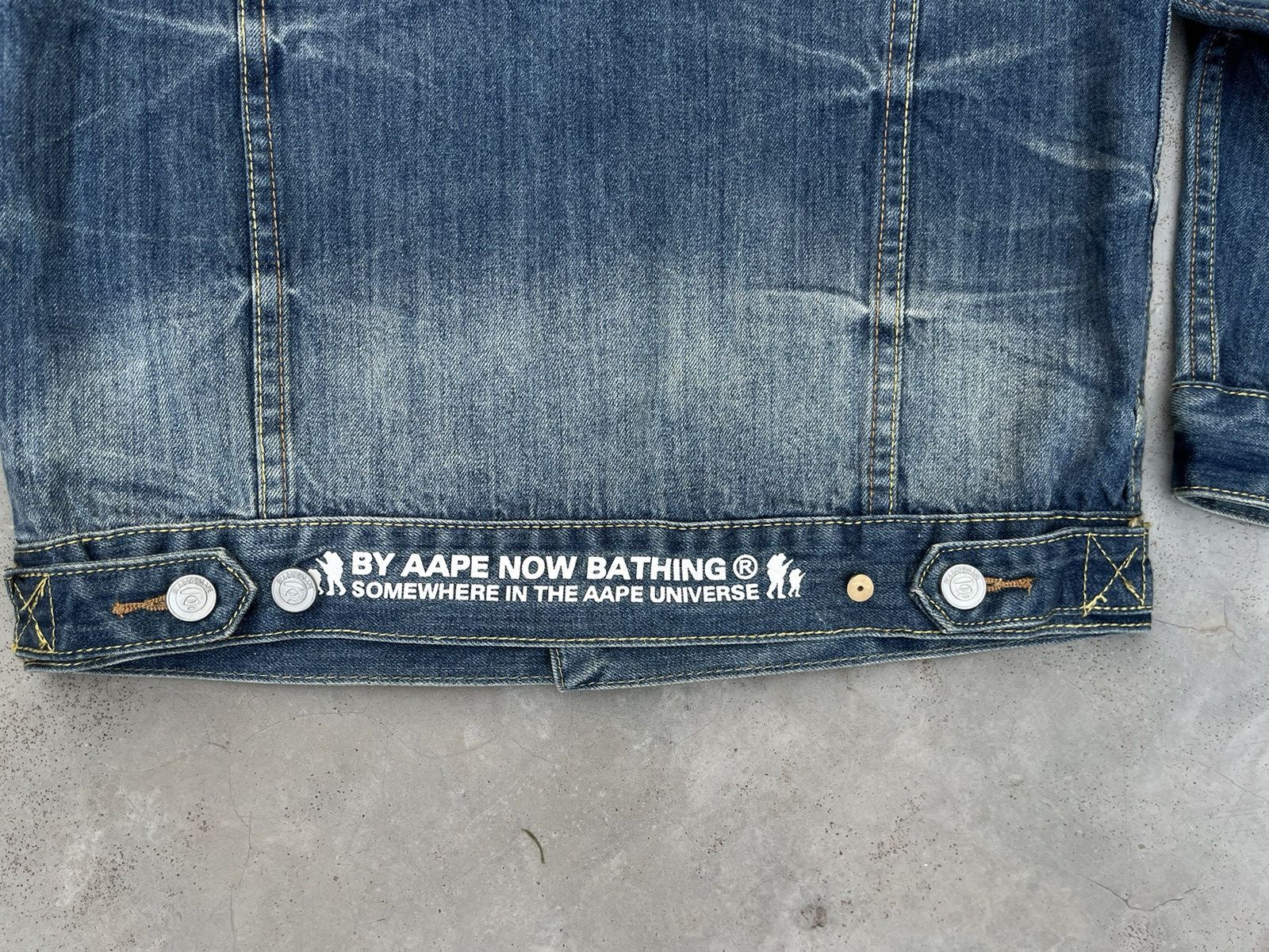 Aape × Supreme × Vintage RARE AAPE DENIM JACKET Size US XXS / EU 40 - 3 Thumbnail