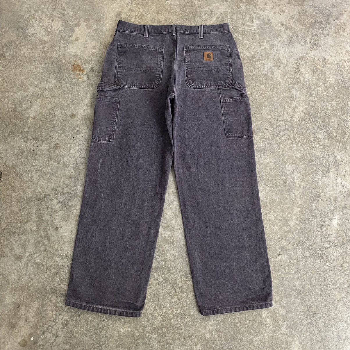 Carhartt Vintage Carhartt Faded Midnight Blue Dirty Carpenter Pants Size US 33 - 14 Thumbnail