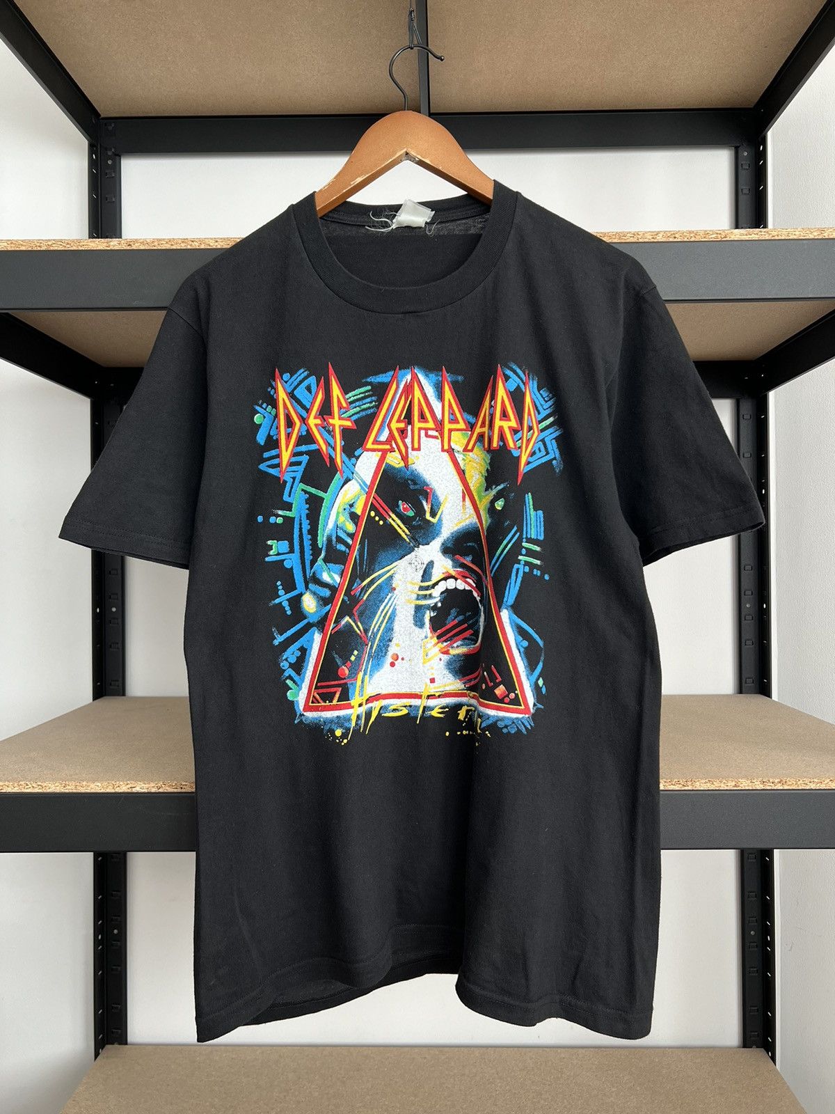 Band Tees Vintage 1987 Def Leppard Hysteria Tour Black T-shirt Size US L / EU 52-54 / 3 - 3 Thumbnail