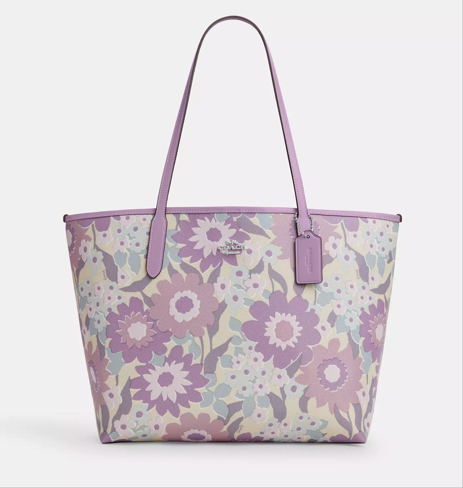 Coach NWT Coach City Tote Bag With Floral Print CBG78 Size ONE SIZE - 8 Thumbnail