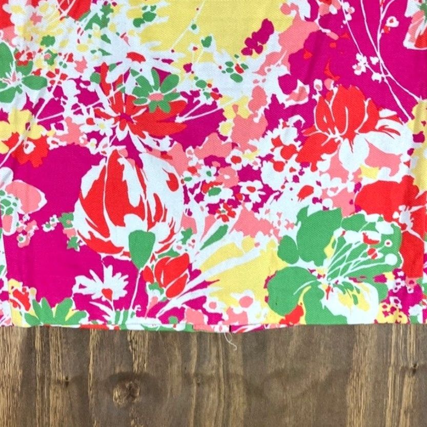 Talbots Talbots Womens Skirt Multicolor Floral Pencil Midi Back Zip Stretch 6 Size 28" / US 6 / IT 42 - 3 Thumbnail