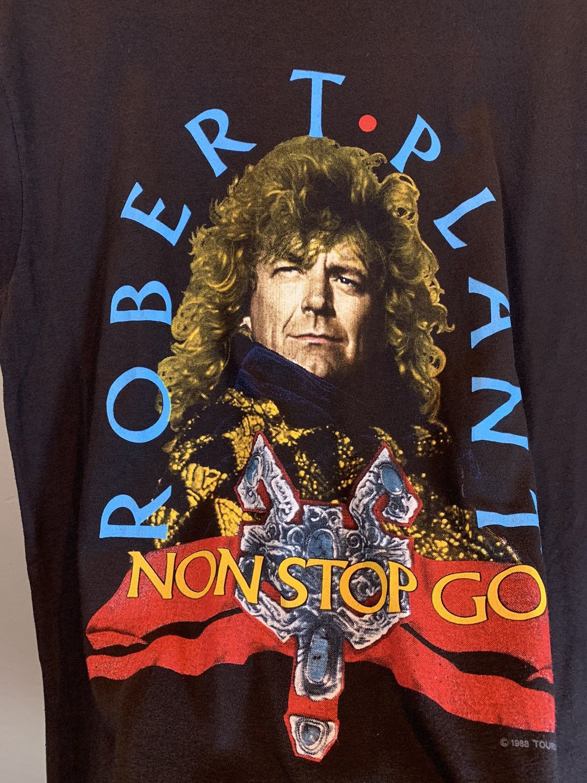 Band Tees × Led Zeppelin × Vintage RARE* Vintage Robert Plant 1988 Non Stop Go World Tour Shirt Size US L / EU 52-54 / 3 - 3 Thumbnail