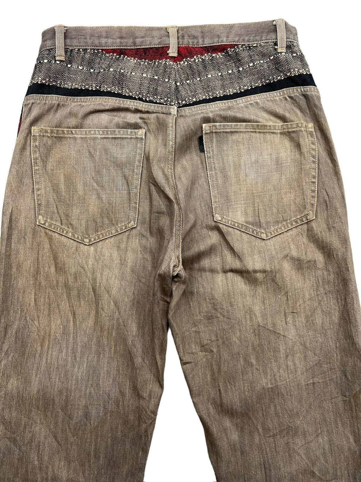 Vintage Scanner Japan Distressed Patchwork Brown Pants 33x30