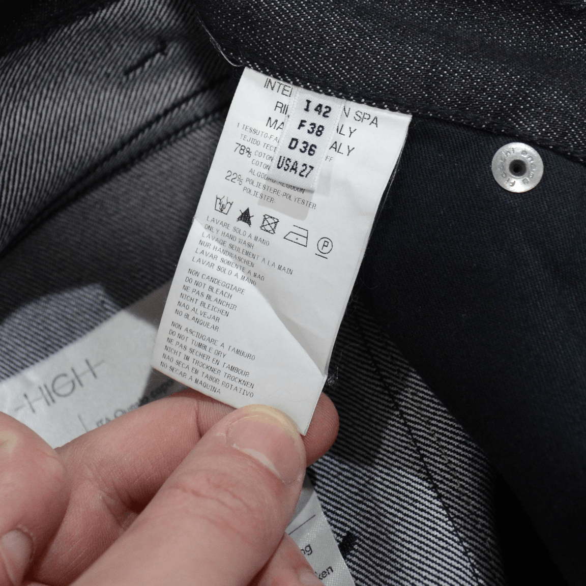 Other HIGH USE Y2K Jeans size S Trousers Gray Black Slim Italy Size 27" / US 4 / IT 40 - 15 Thumbnail