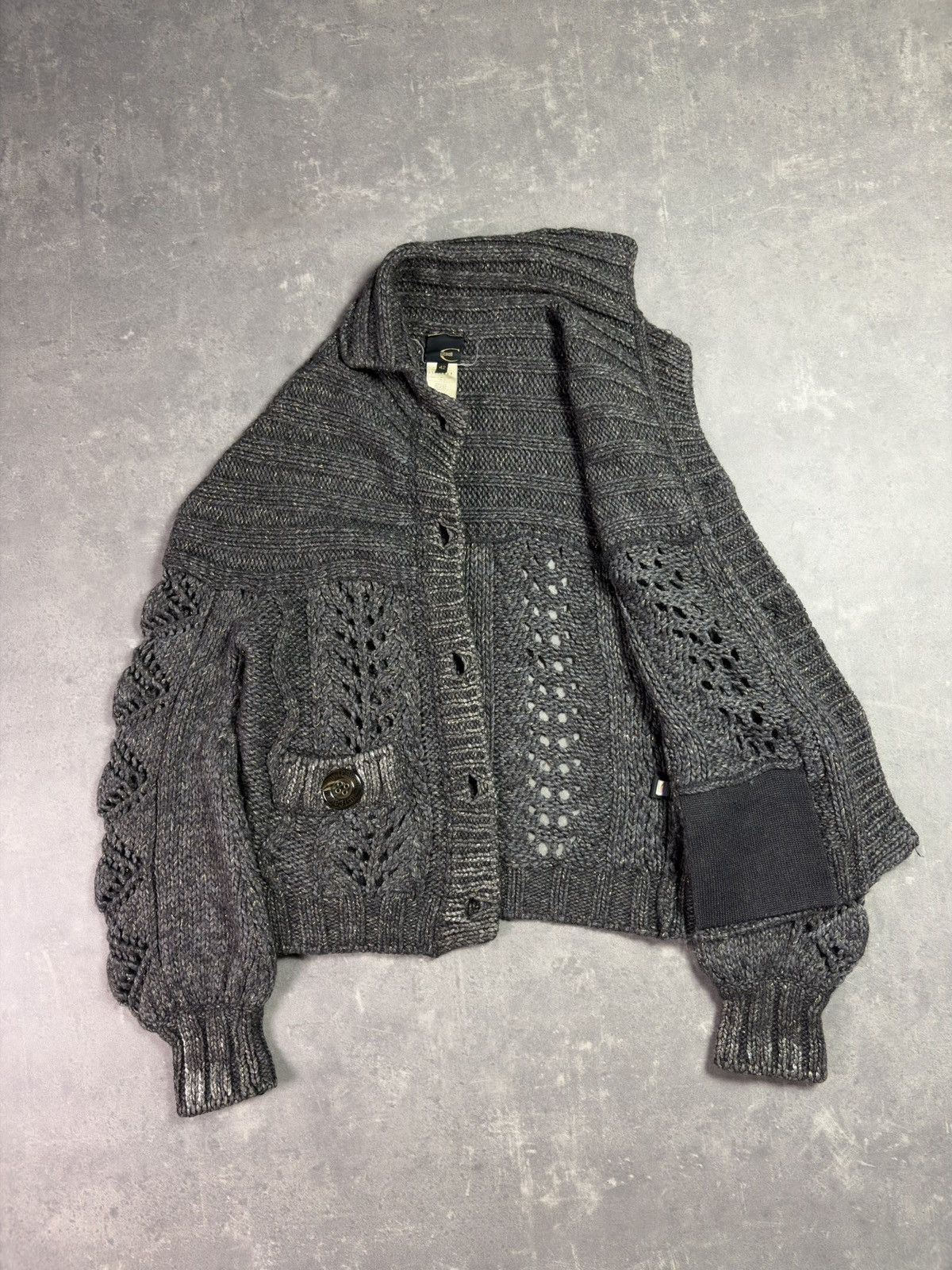 Just Cavalli 00s Just Cavalli Wool Heavy Metallic Fades Cardigan Knit 42 Size M / US 6-8 / IT 42-44 - 14 Thumbnail