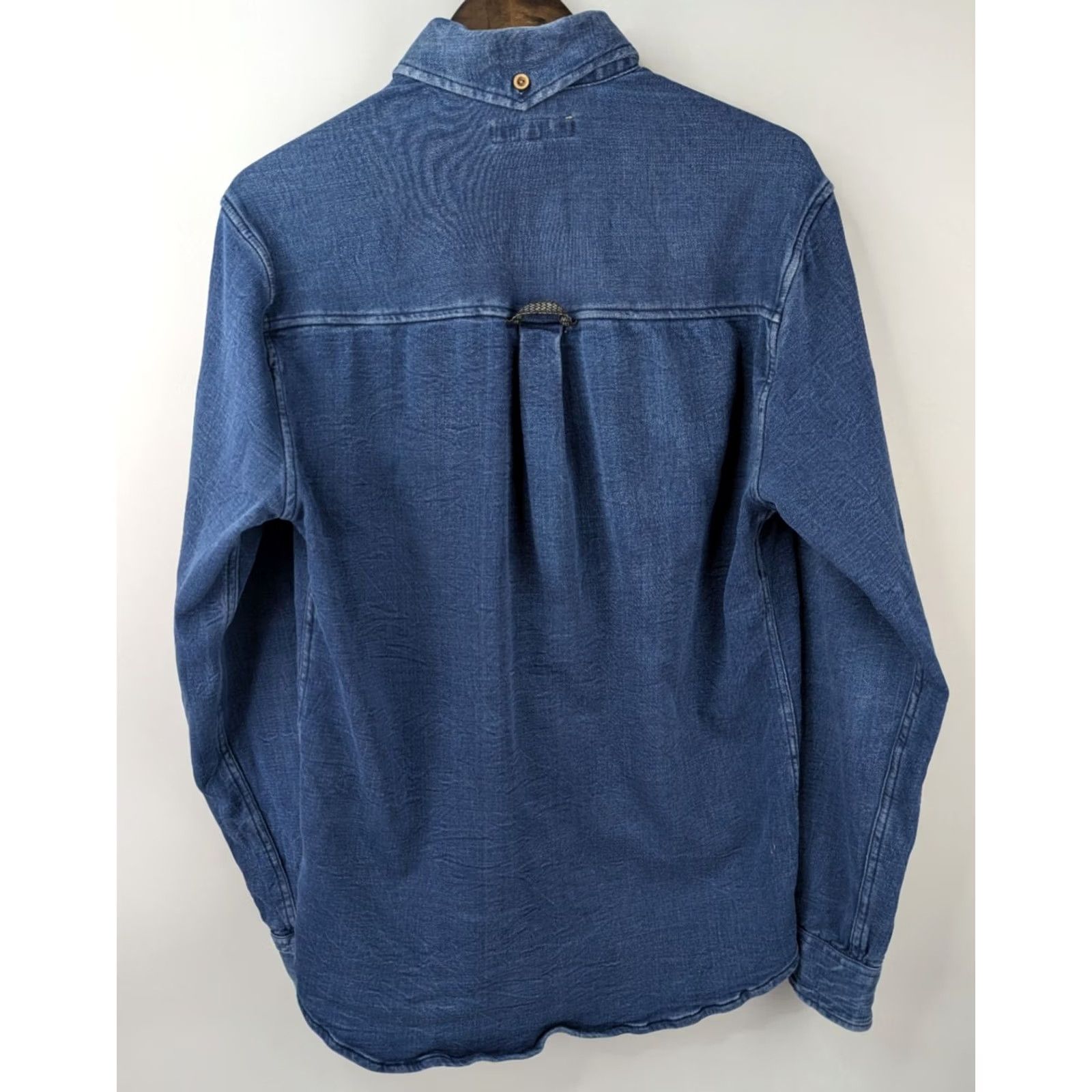 Anerkjendt Anerkjendt Shirt Button-Up Long Sleeve Chambray Blue Cotton Spandex Corduroy Mens M Size US M / EU 48-50 / 2 - 4 Thumbnail