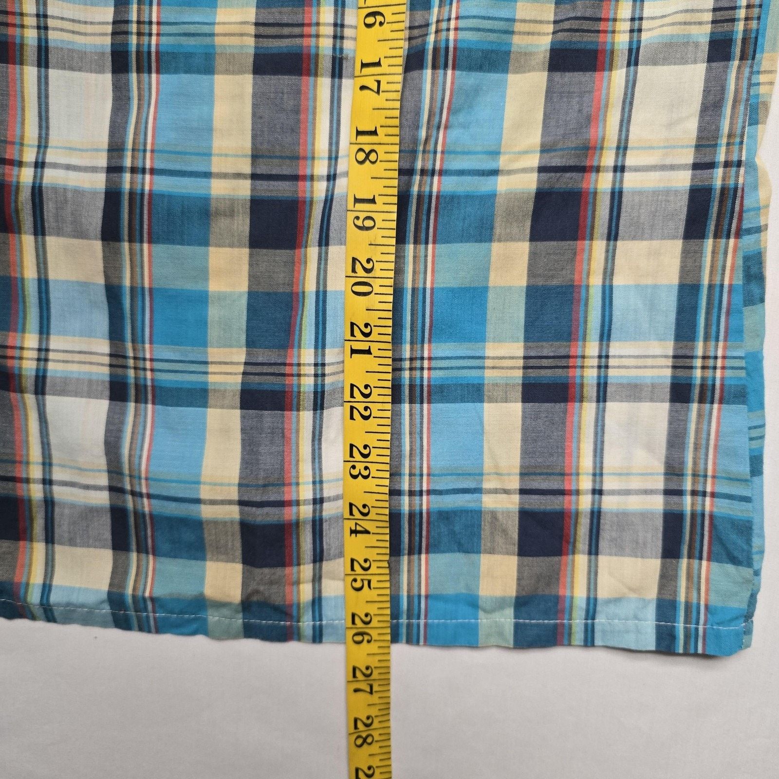 Vintage Vintage Plaid Shirt M 8 Blue Yellow Long Sleeve Button Down Size M / US 6-8 / IT 42-44 - 11 Thumbnail