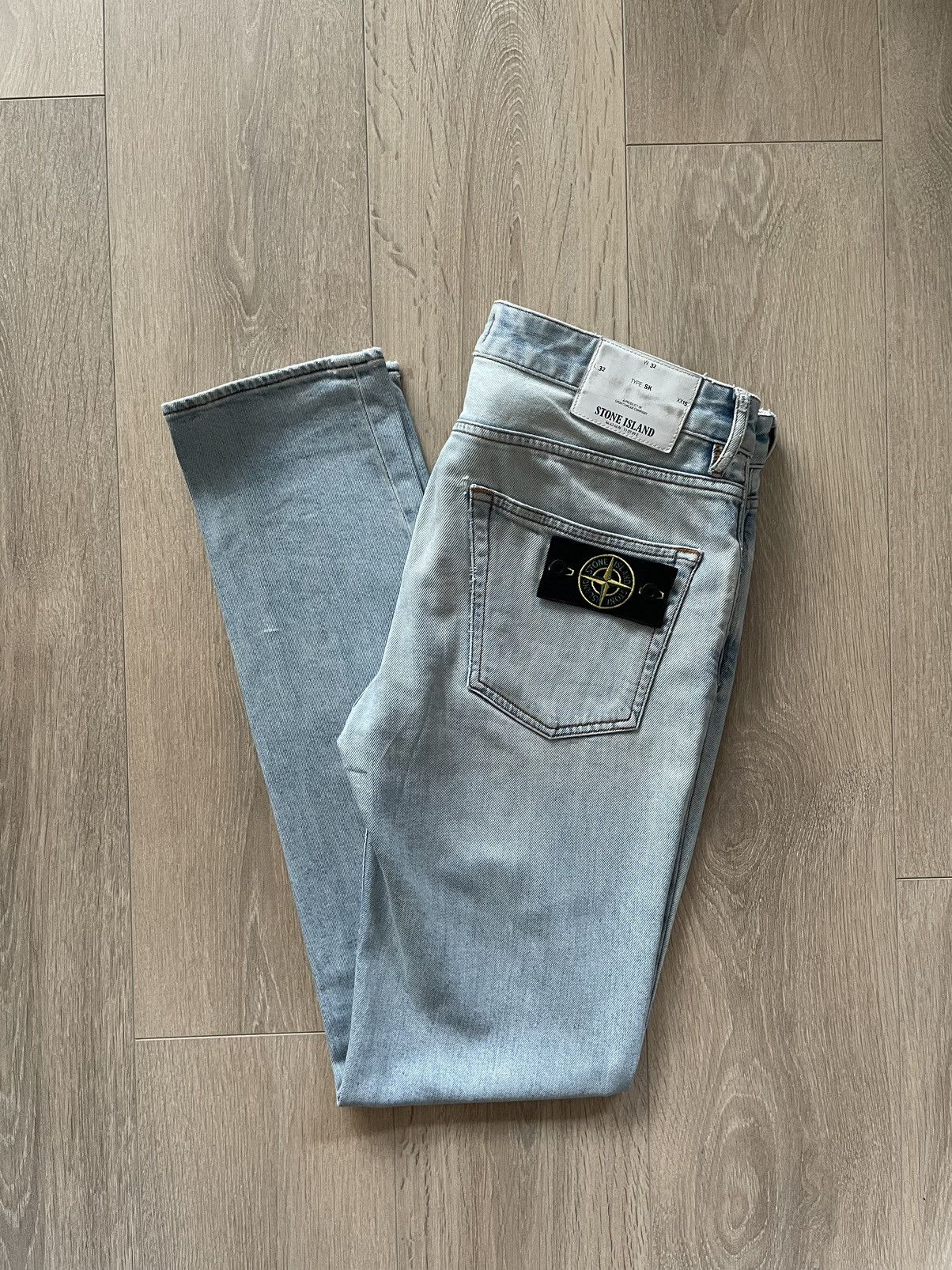 Stone Island Stone Island Light Blue Jeans Grailed