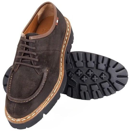 Bally o1y1224 Suede Derby Shoes in Dark Brown Size US 10 / EU 43 - 2 Thumbnail