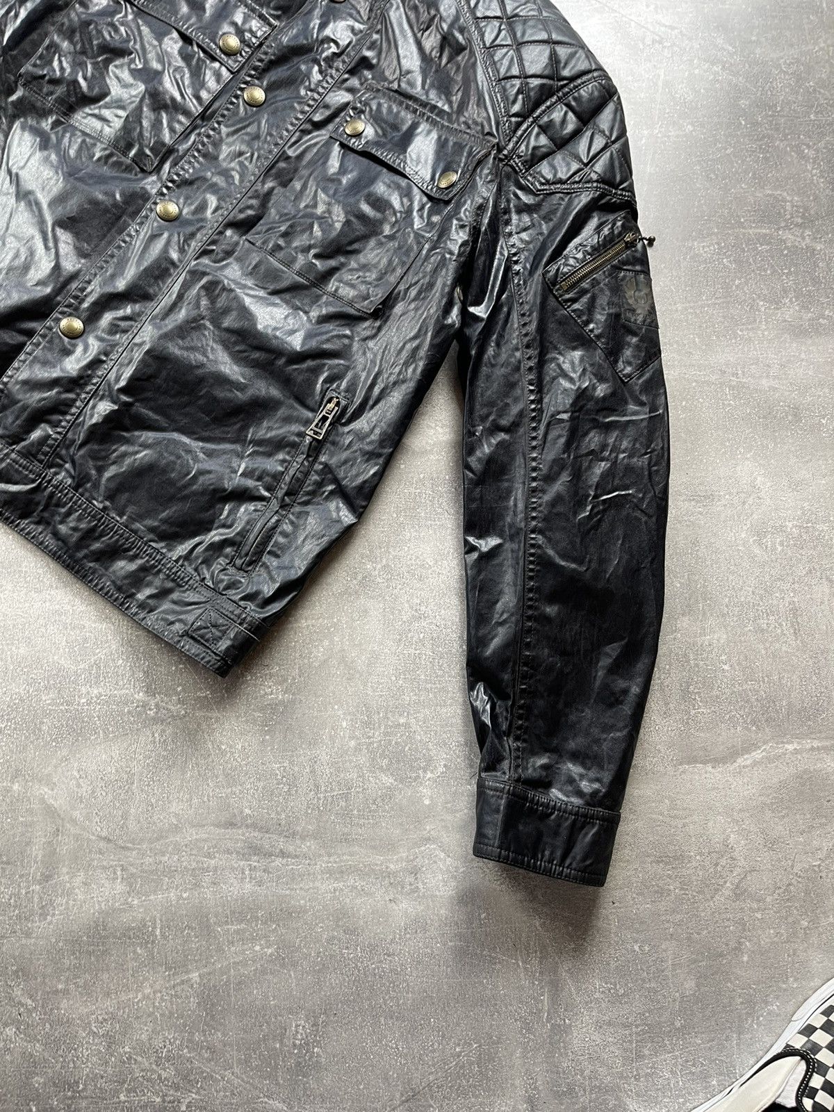 Belstaff Belstaff Waxed Cotton Quilted Biker Motorcycle Jacket Black Size US L / EU 52-54 / 3 - 9 Thumbnail