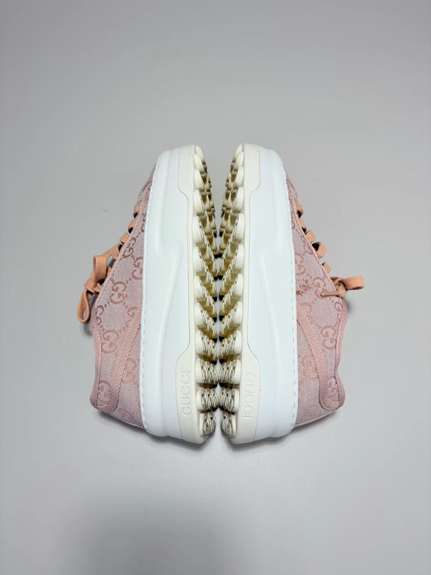 Gucci GUCCI GG All-Logo Platform Canvas Sneakers K1 Size US 4 / IT 34 - 5 Thumbnail
