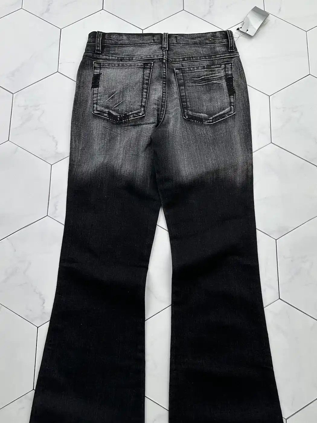Japanese Brand Vintage Faded Flare Jeans (B522)E2 Size 29" - 5 Thumbnail
