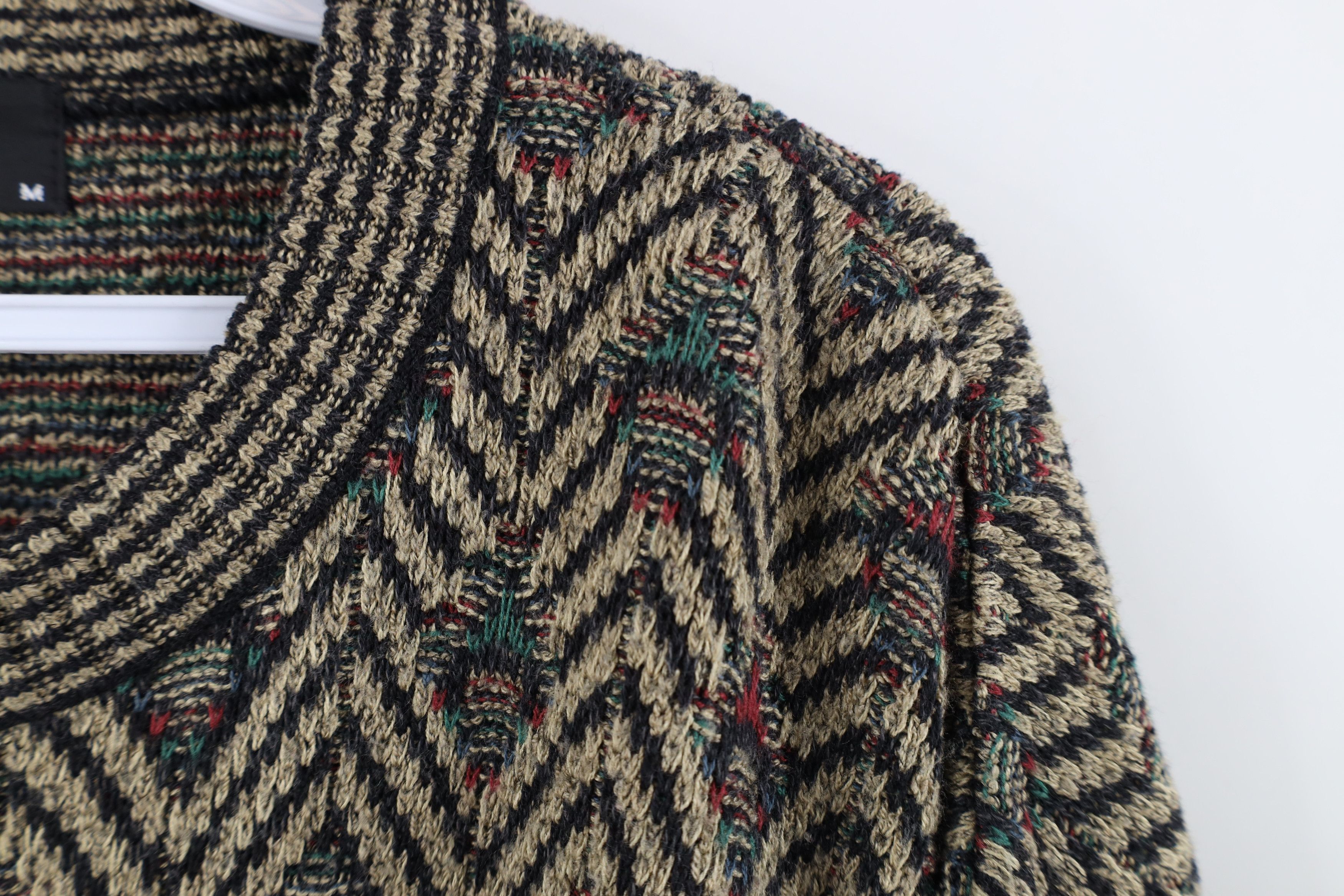 Vintage Vintage 90s Streetwear Herringbone Knit Crewneck Sweater USA Size US M / EU 48-50 / 2 - 5 Thumbnail