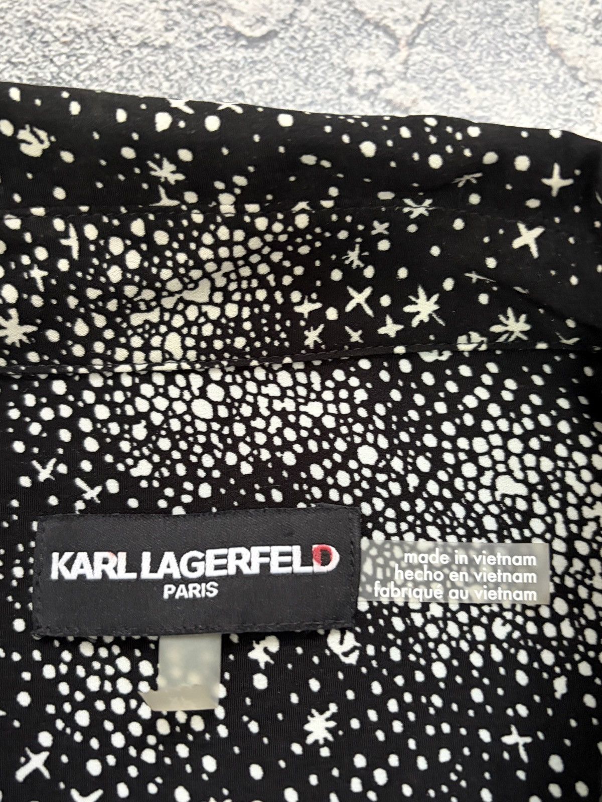 Karl Lagerfeld Karl Lagerfeld Paris Star Print Shirt Black White Blouse XL Size XL / US 12-14 / IT 48-50 - 9 Thumbnail