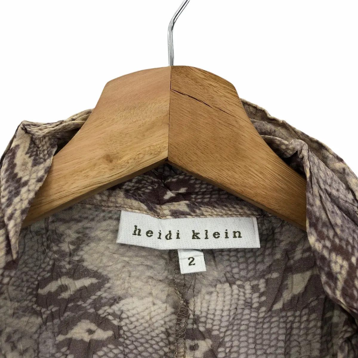 Designer × Vintage Vtg 90’ HEIDI KLEIN PARIS Crocodile Abstract Jacket Blouse Size M / US 6-8 / IT 42-44 - 4 Thumbnail