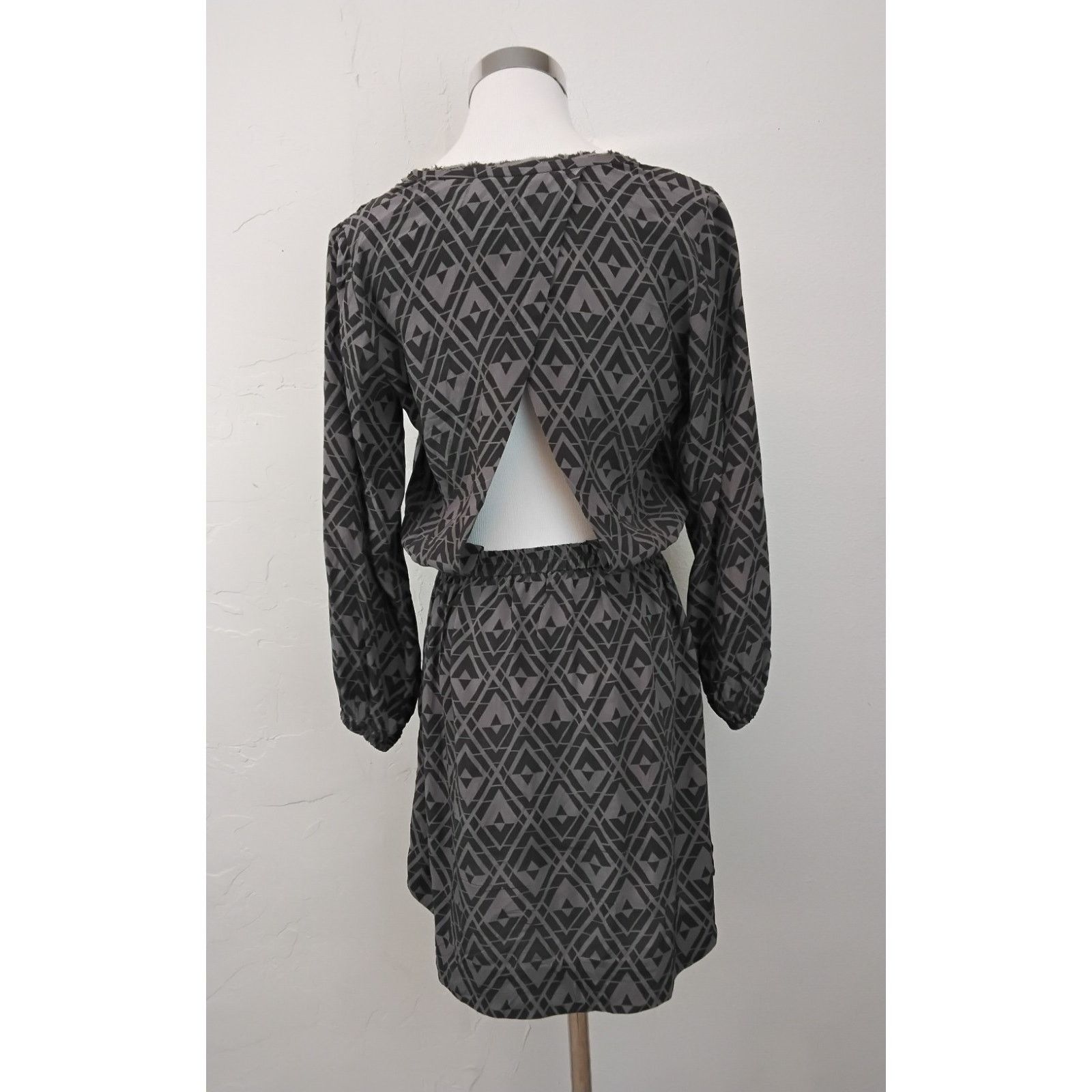 Rebecca Taylor Rebecca Taylor Dress Women's 2 Gray Geometric Pattern Size XS / US 0-2 / IT 36-38 - 6 Thumbnail