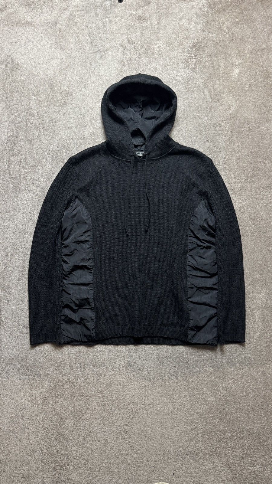 If Six Was Nine Vintage Techwear Merino Wool Hoodie prada miu miu ysl botega Size L / US 10 / IT 46 - 1 Thumbnail