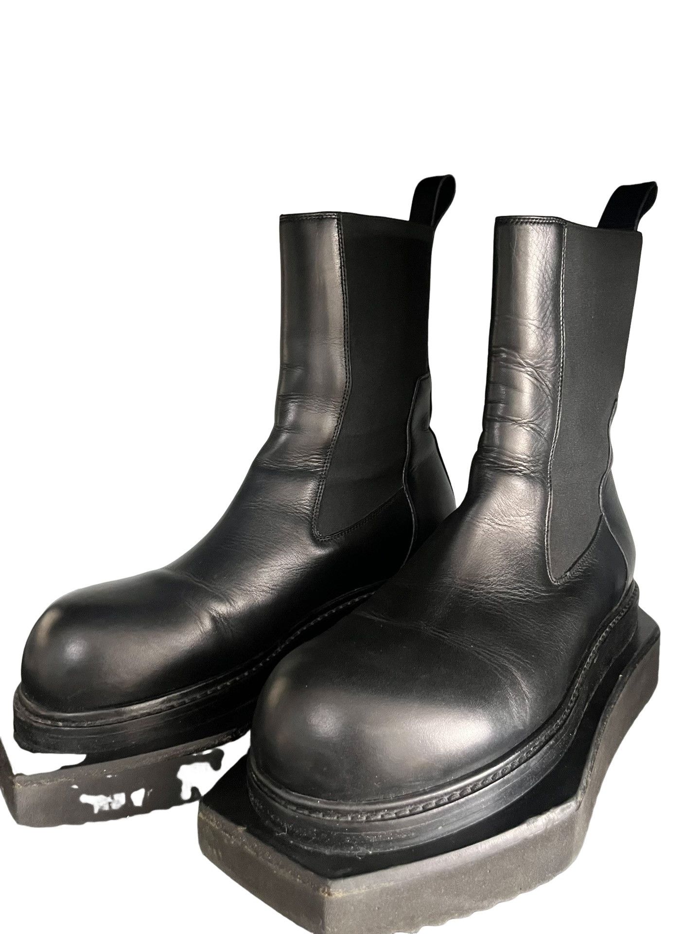 Rick Owens RICK OWENS Black Moto Cyclops Boots | Grailed