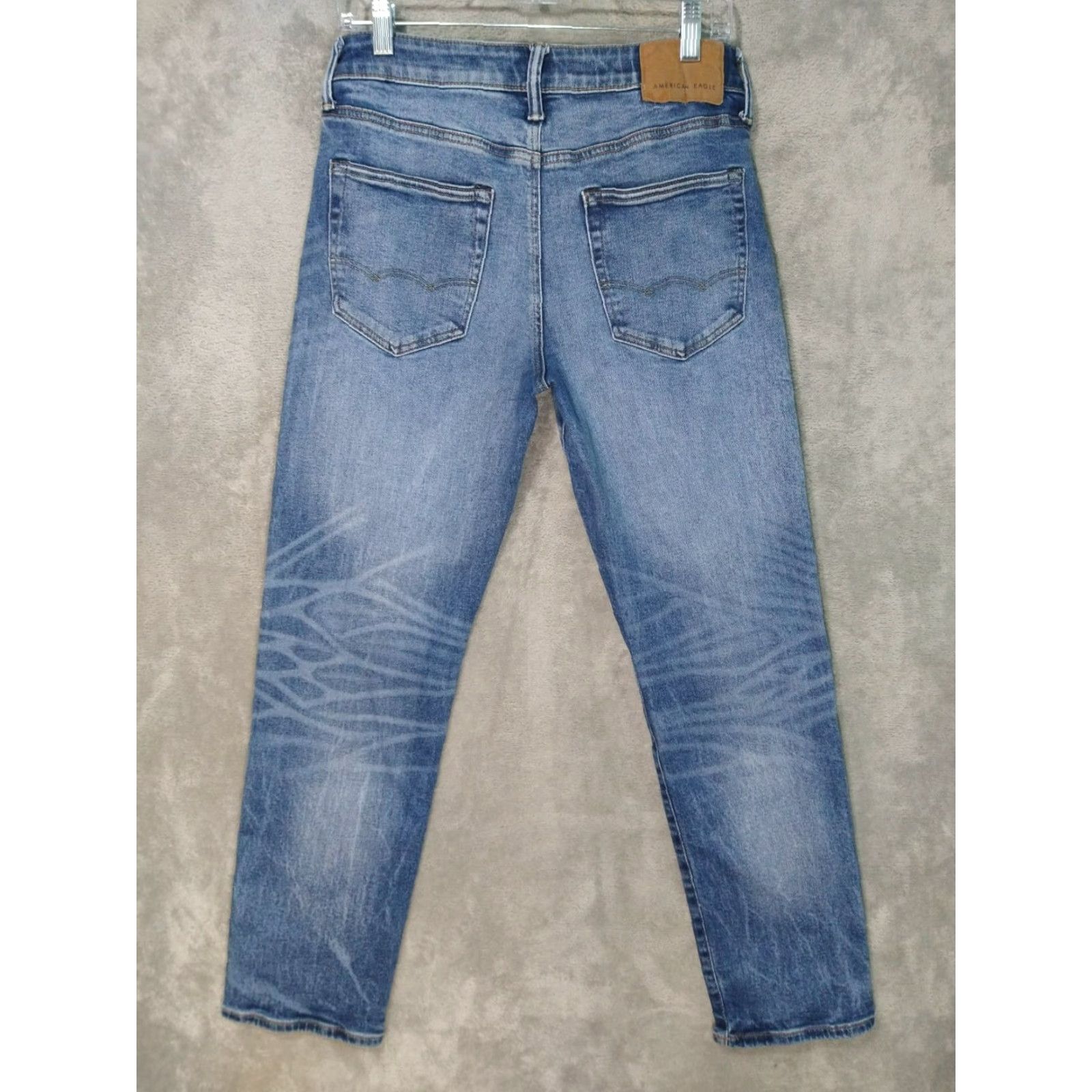 American Eagle Outfitters American Eagle Jeans Mens 29x30 Blue Denim Original Straight Airflex Stretch Size US 29 - 2 Thumbnail