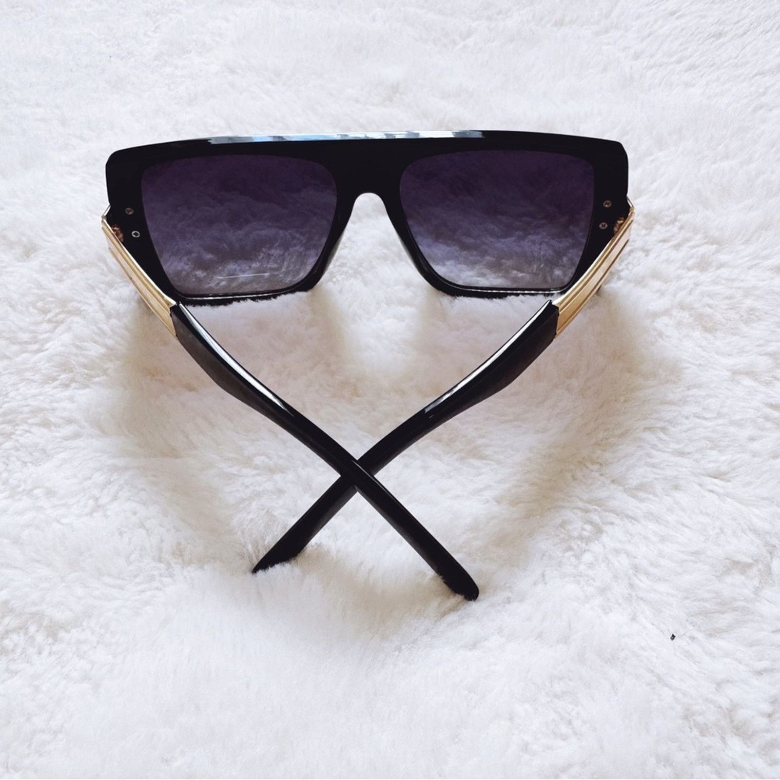 Other Inez Black Oversized Square Sunglasses Size ONE SIZE - 8 Thumbnail