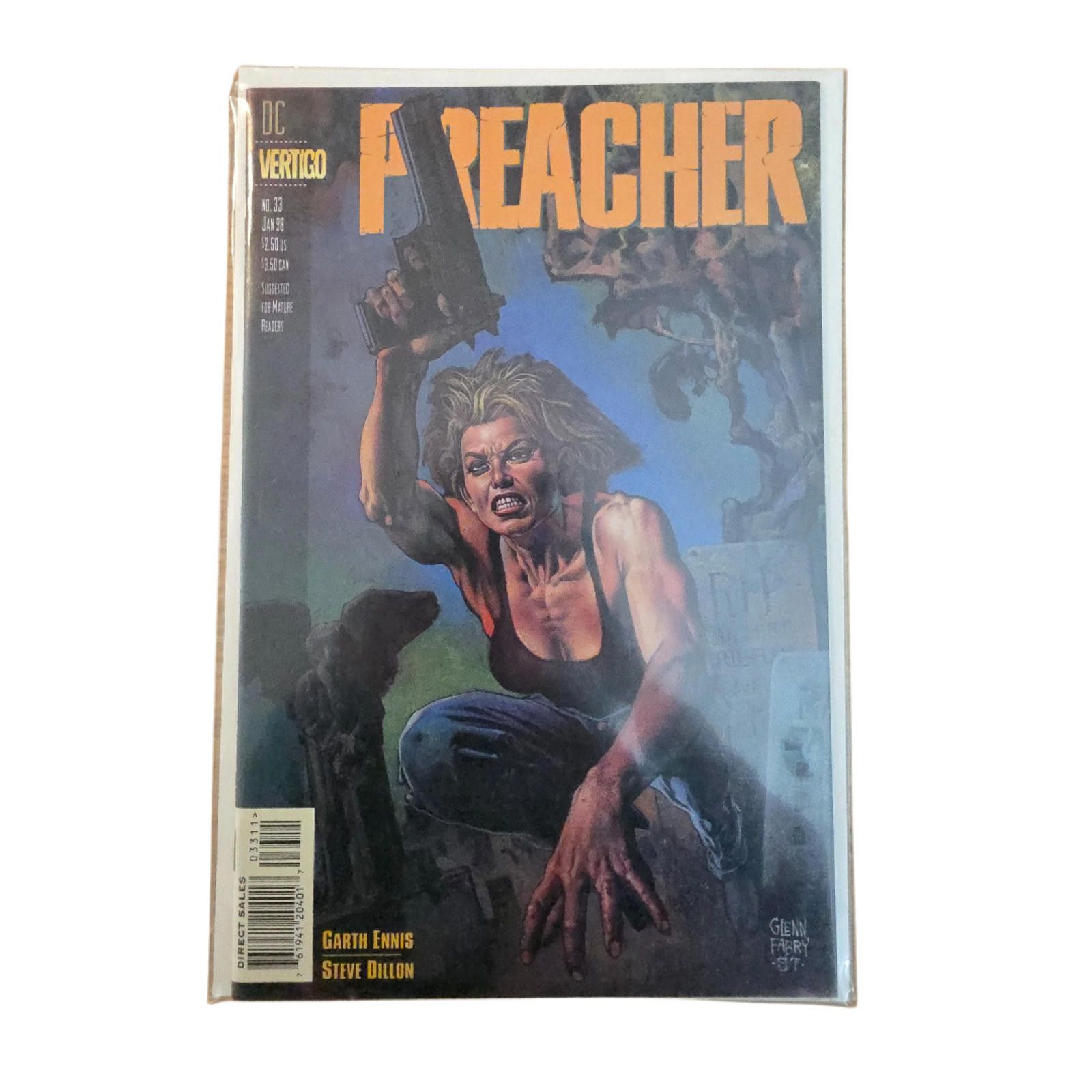 DC Comics Preacher #33 (1998) DC Vertigo Ennis Dillon VF (c) Size ONE SIZE - 2 Thumbnail
