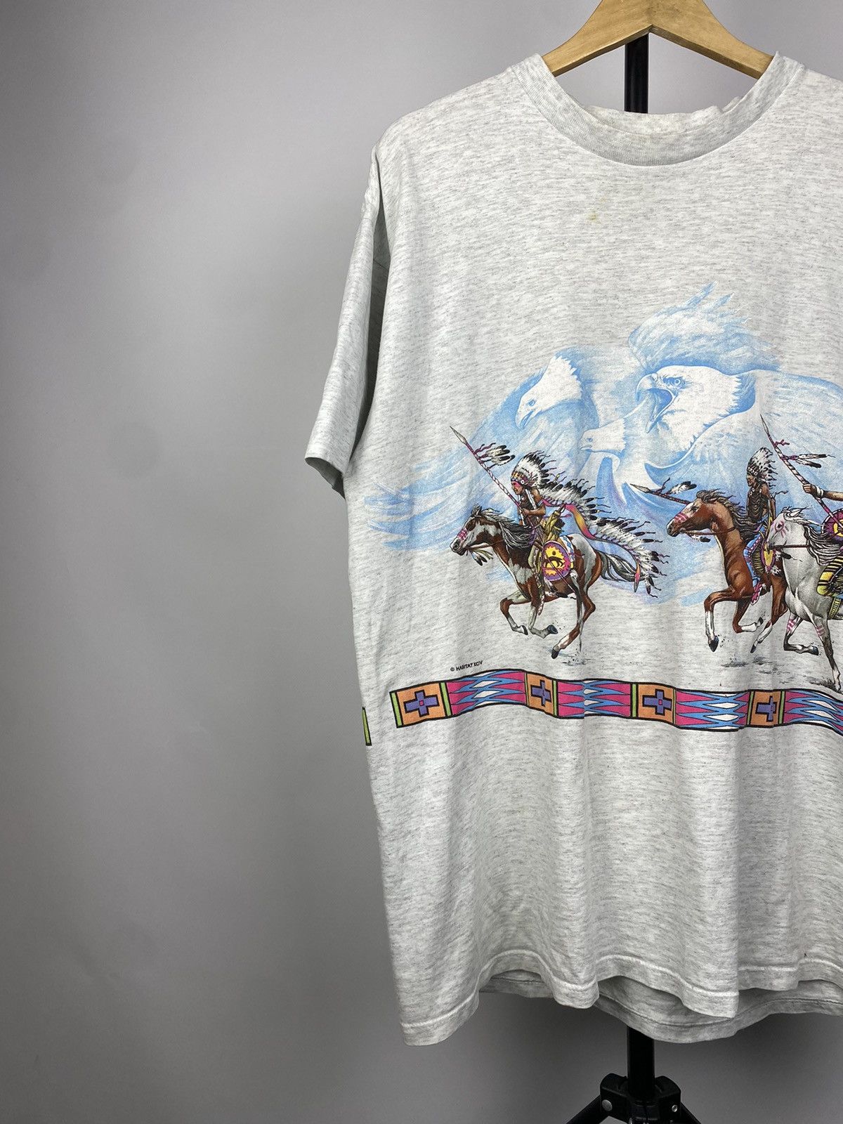 Habitat × Native × Vintage Vintage 1994 Double side USA Native aztec indian 90s Size US XL / EU 56 / 4 - 3 Thumbnail