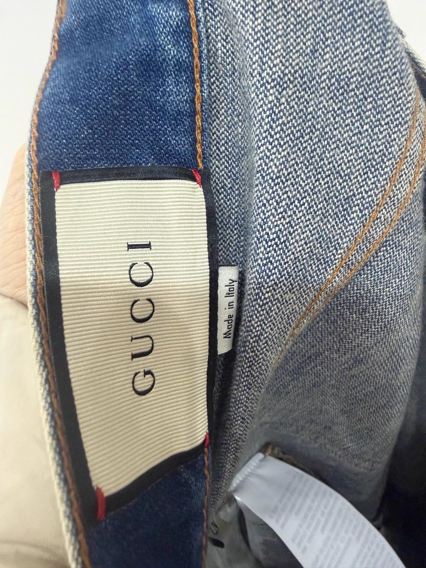 Gucci Gucci Denim Embroidered Rabbit Skirt IT42 Size 30" / US 8 / IT 44 - 4 Thumbnail