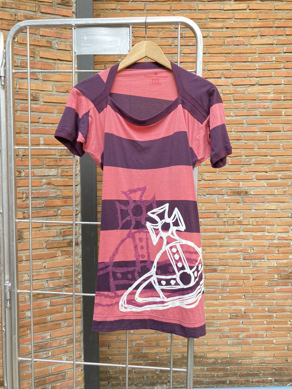 Vivienne Westwood Vivienne Westwood Orb/striped square shoulder dress. Size S / US 4 / IT 40 - 7 Thumbnail