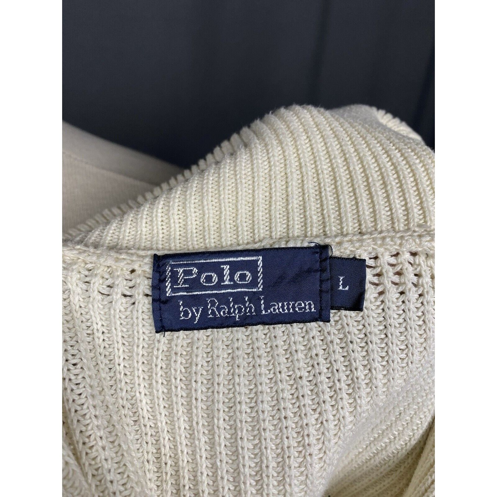 Polo Ralph Lauren Polo Ralph Lauren VTG Men's Beige Heavy Knitted Sweater Size Size US L / EU 52-54 / 3 - 10 Thumbnail