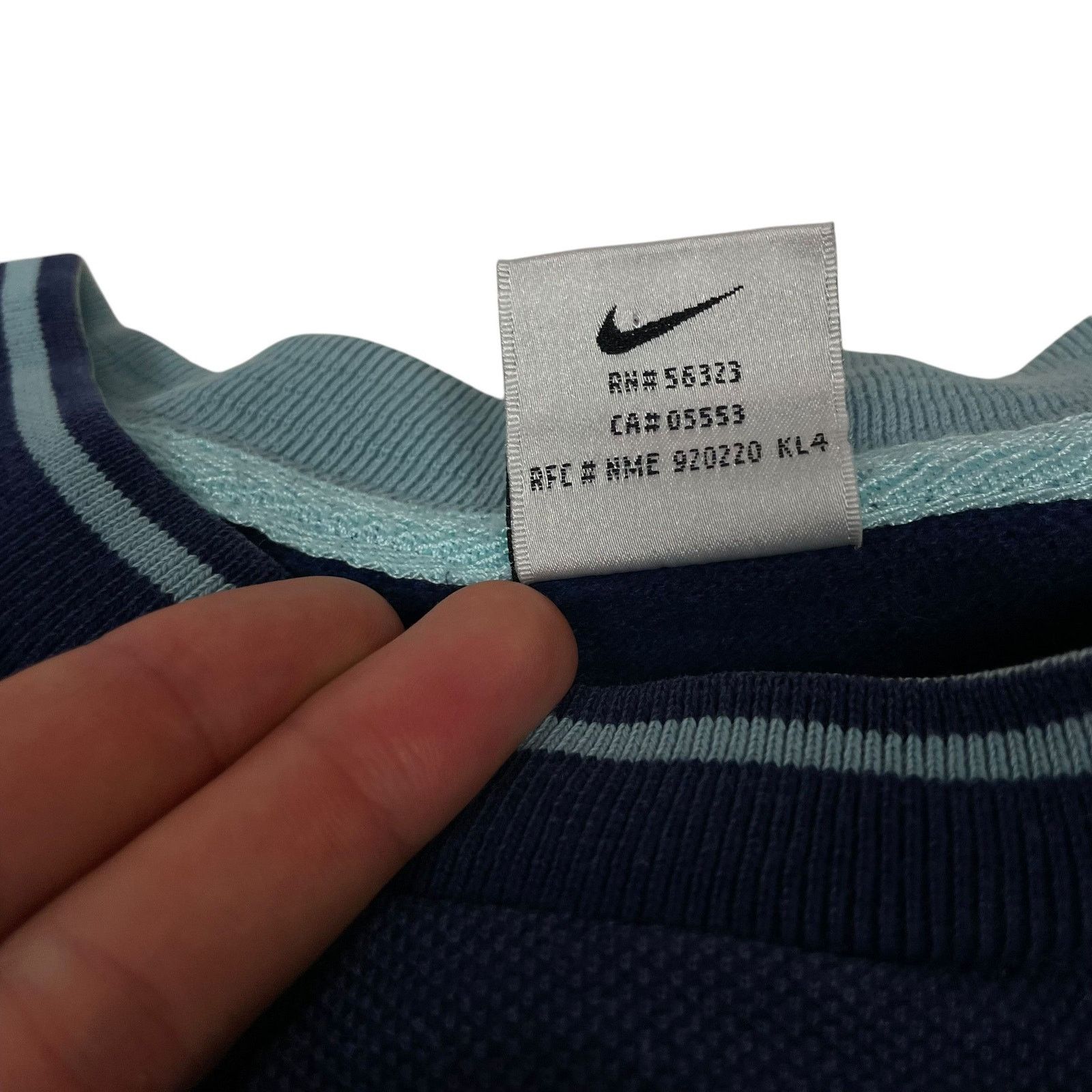 Nike × Vintage Nike Women's Blue Swoosh Pullover Sweatshirt Large (12-14) Size L / US 10 / IT 46 - 9 Thumbnail