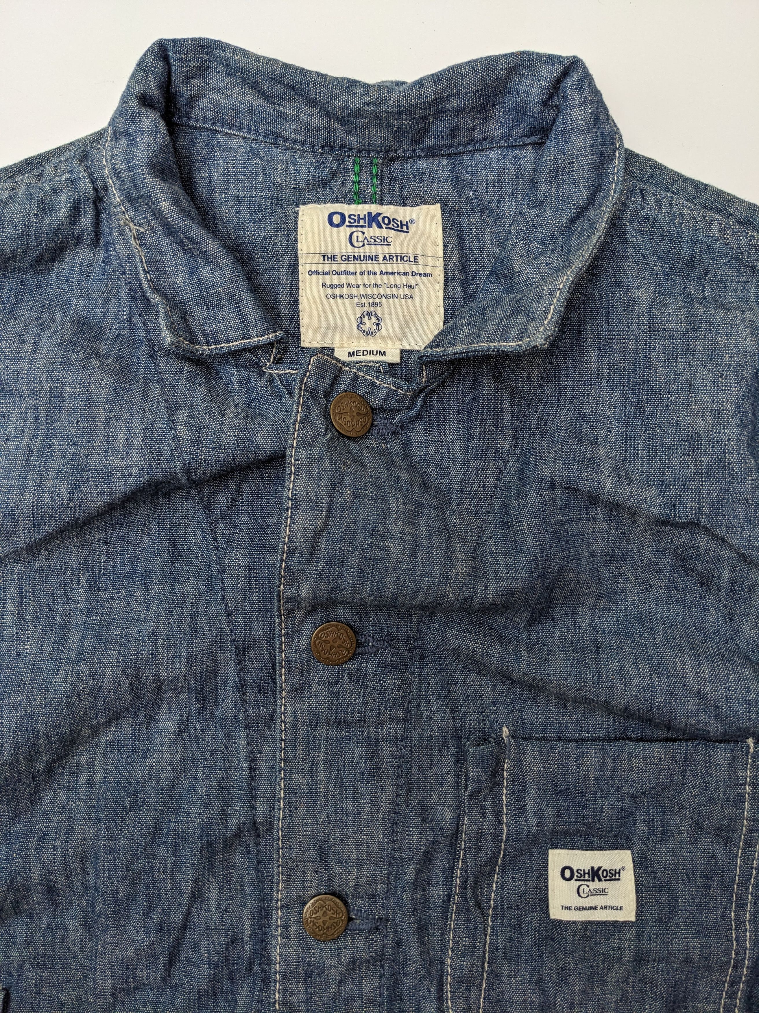 Oshkosh × Vintage Vintage Oshkosh chore denim jacket Size US M / EU 48-50 / 2 - 3 Thumbnail