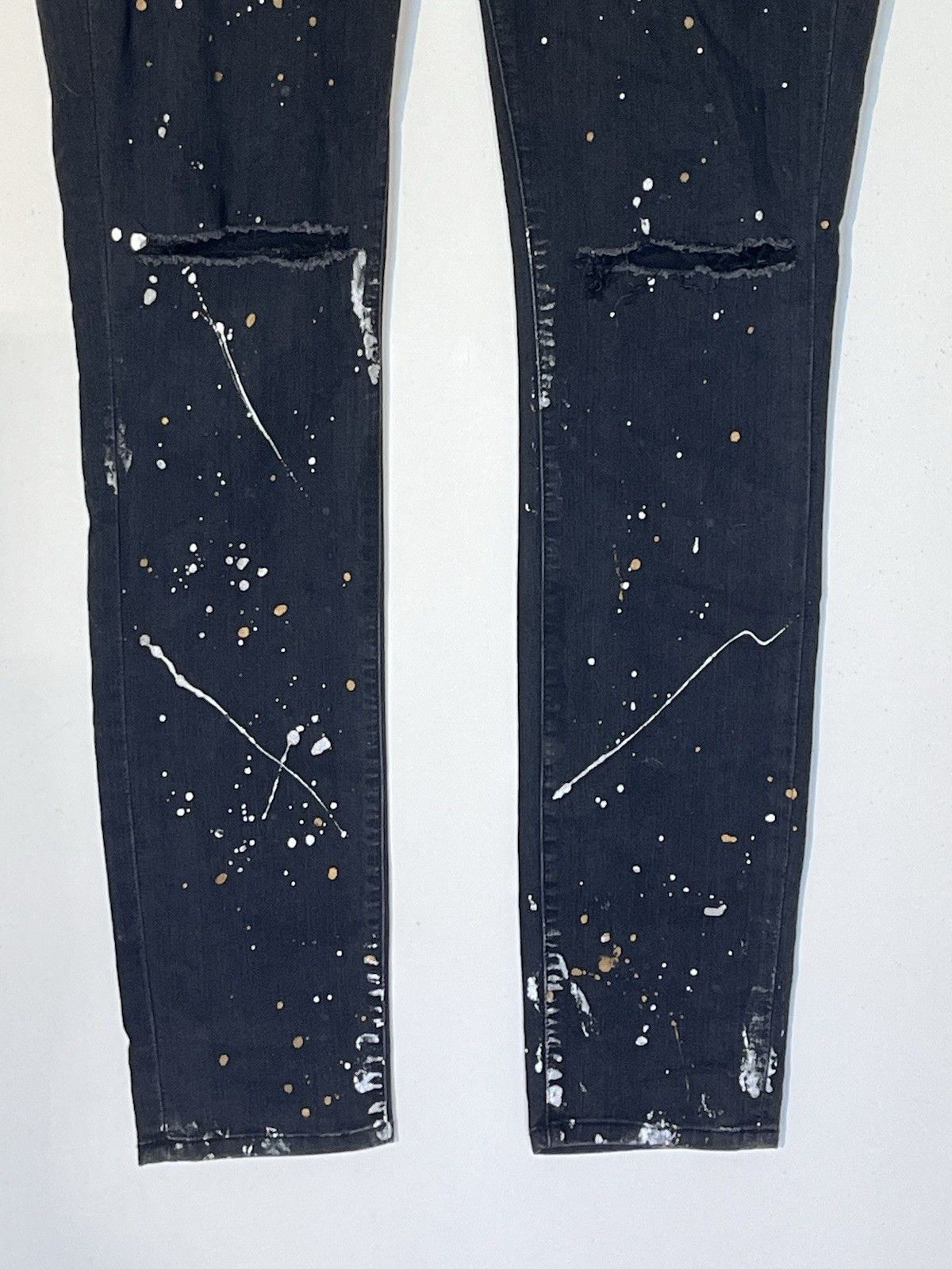 MONFRERE Monfrere Greyson Soho Paint Splatter Ripped Skinny Jeans Size US 34 / EU 50 - 9 Thumbnail