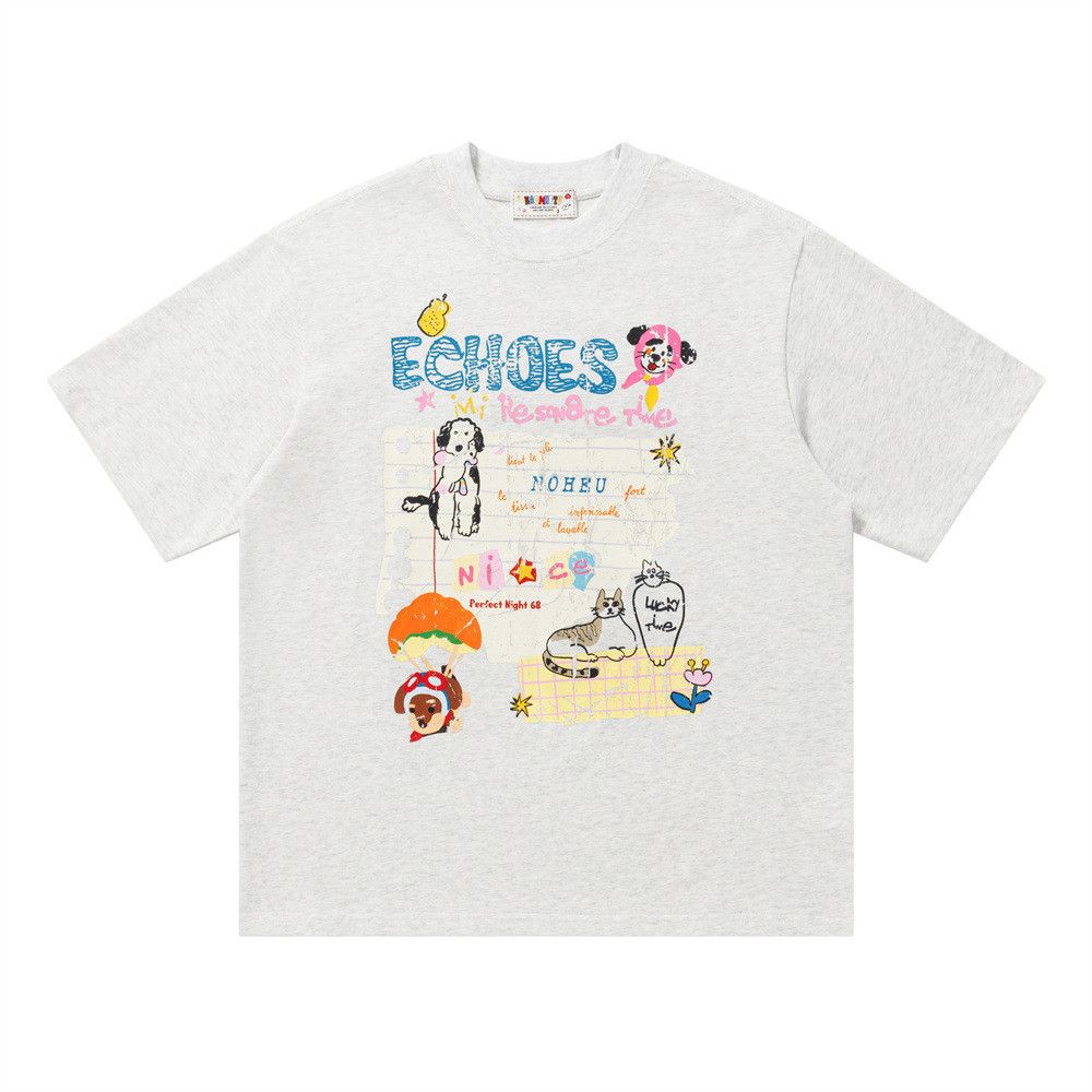 Japanese Brand Men's Crew Neck T-Shirt with Cartoon Print Size US M / EU 48-50 / 2 - 1 Thumbnail