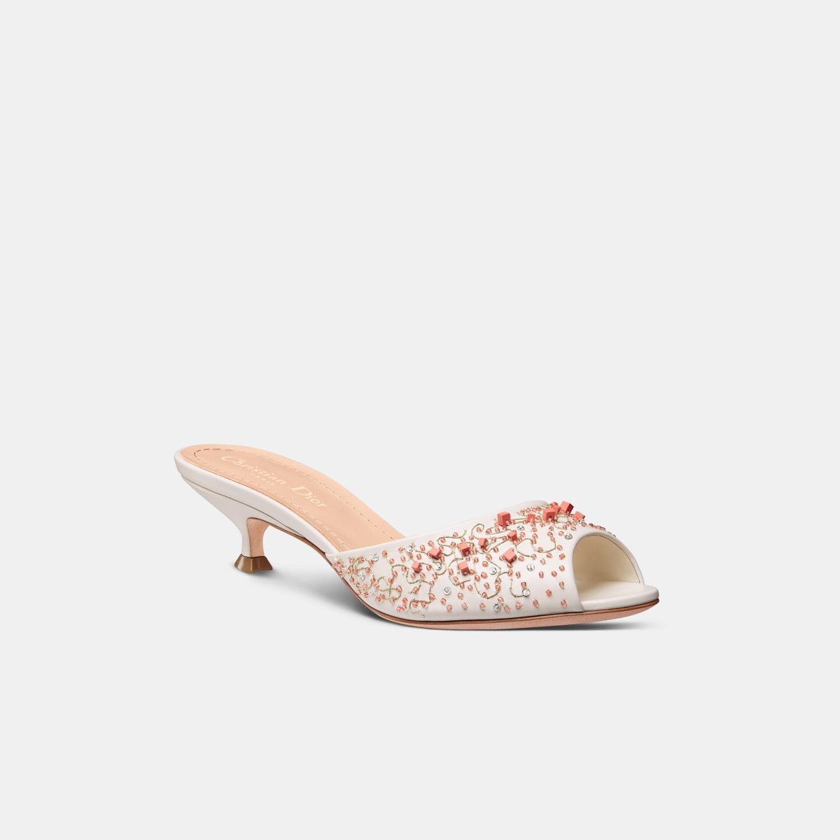 Dior o1w1db10326 Dioriviera D-Dream Heeled Slide in White Size US 10 / IT 40 - 2 Thumbnail
