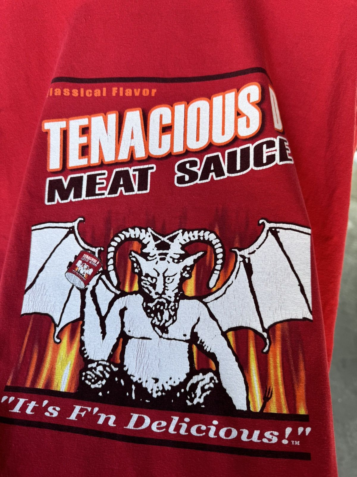 Band Tees × Vintage Vintage 2000s Tenacious D Meat Sauce T Shirt Devil Y2K Size US XL / EU 56 / 4 - 9 Thumbnail