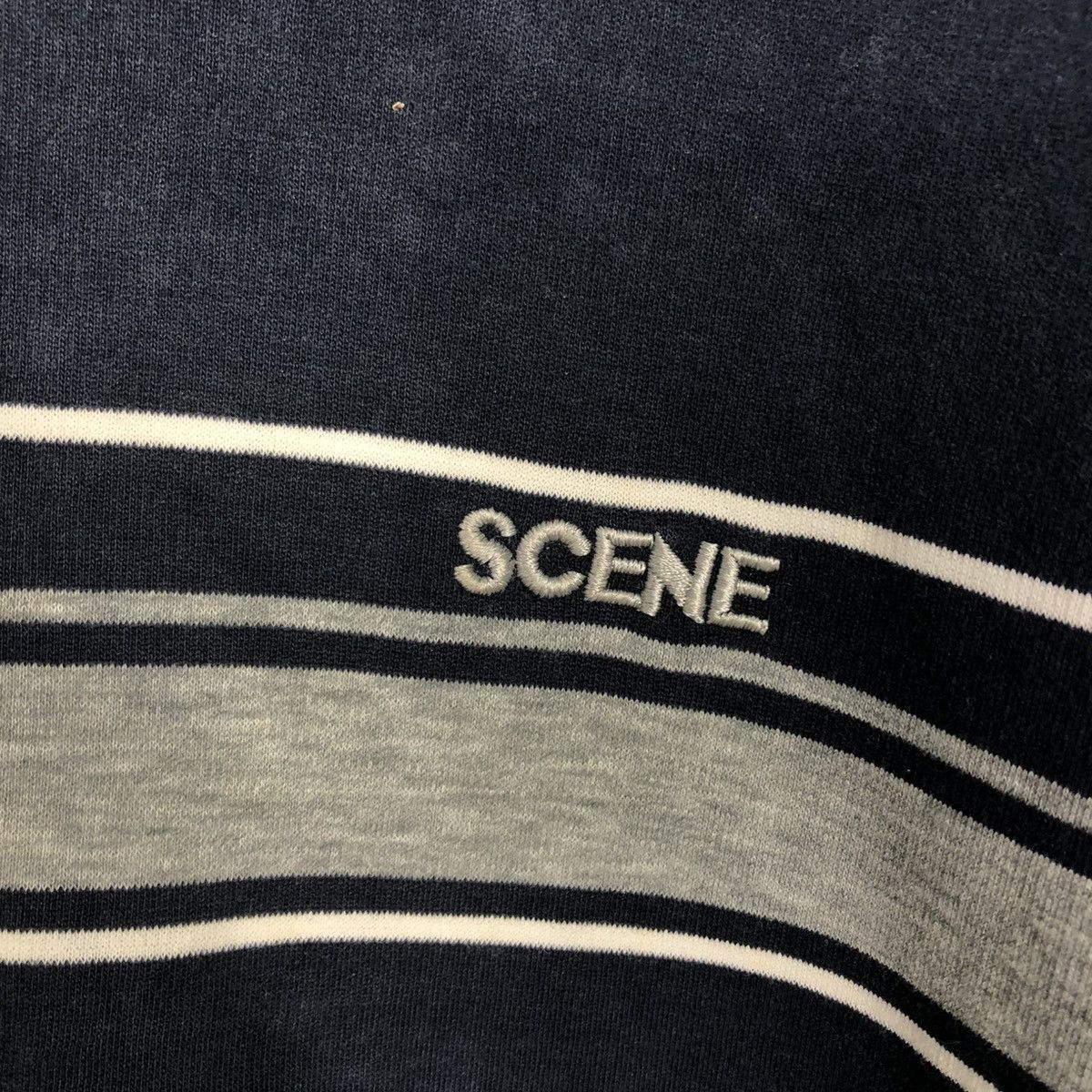 Japanese Brand 🔥VINTAGE SWEATSHIRT SCENE STRIPED DESIGN ISSEY MIYAKE Size US M / EU 48-50 / 2 - 13 Thumbnail