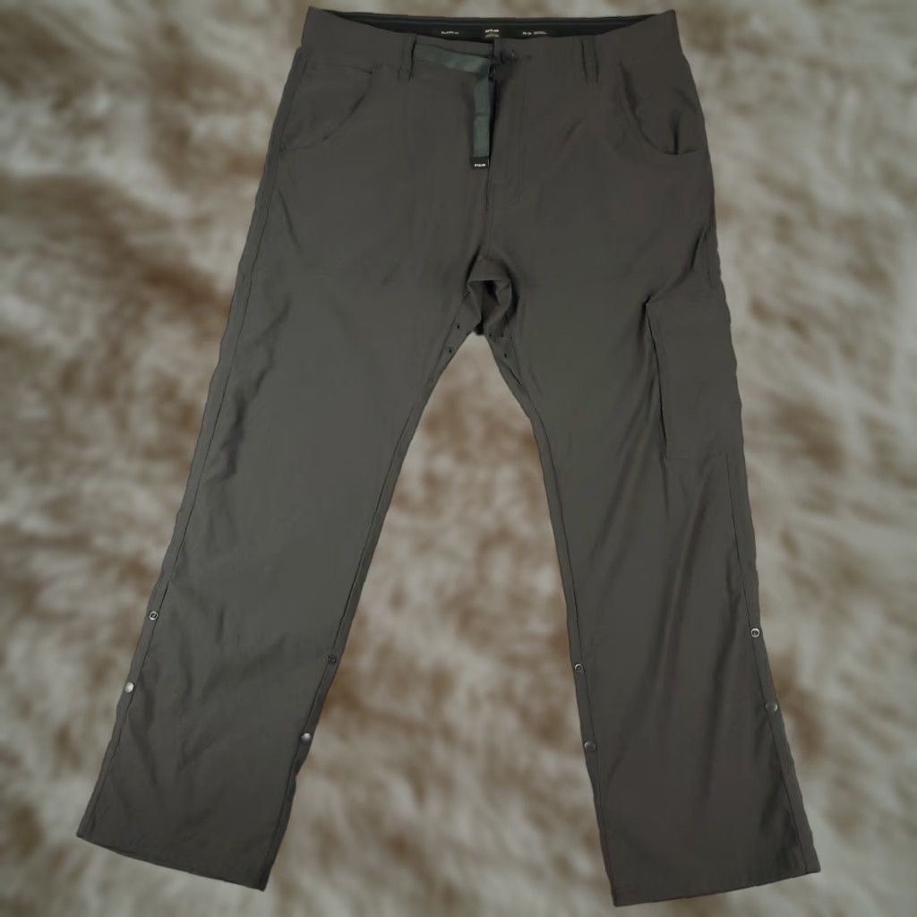 Prana prAna Pants Mens Size 36x30 Gray Nylon Stretch Cargo Relaxed Fit Trousers Size US 36 / EU 52 - 1 Thumbnail