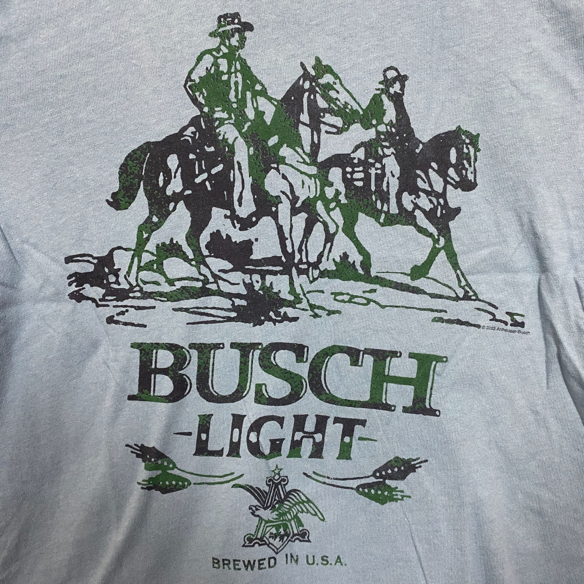 Junk Food Busch Light Logo Brewed In U.S.A Cowboys Blue T-Shirt Small Size US S / EU 44-46 / 1 - 2 Thumbnail