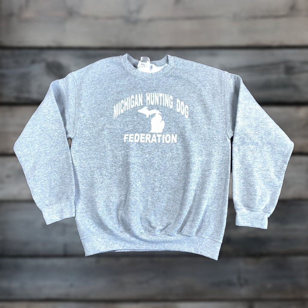 Gildan Vintage Michigan Hunting Dog Federation Sweatshirt Adult Medium Gray Crewneck Outdoor Size US M / EU 48-50 / 2 - 1 Thumbnail