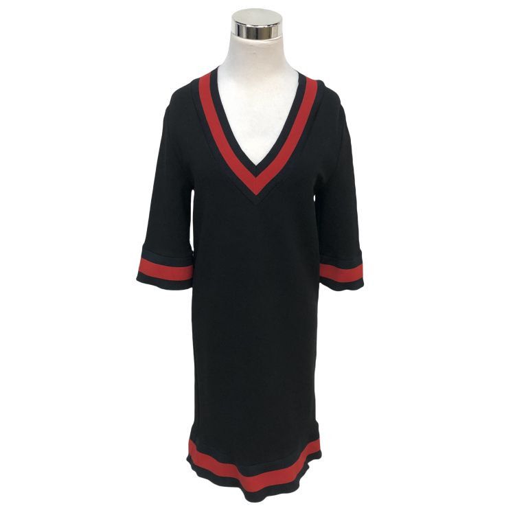 Gucci Gucci Striped V-Neck Knit Dress Size S Size S / US 4 / IT 40 - 1 Thumbnail