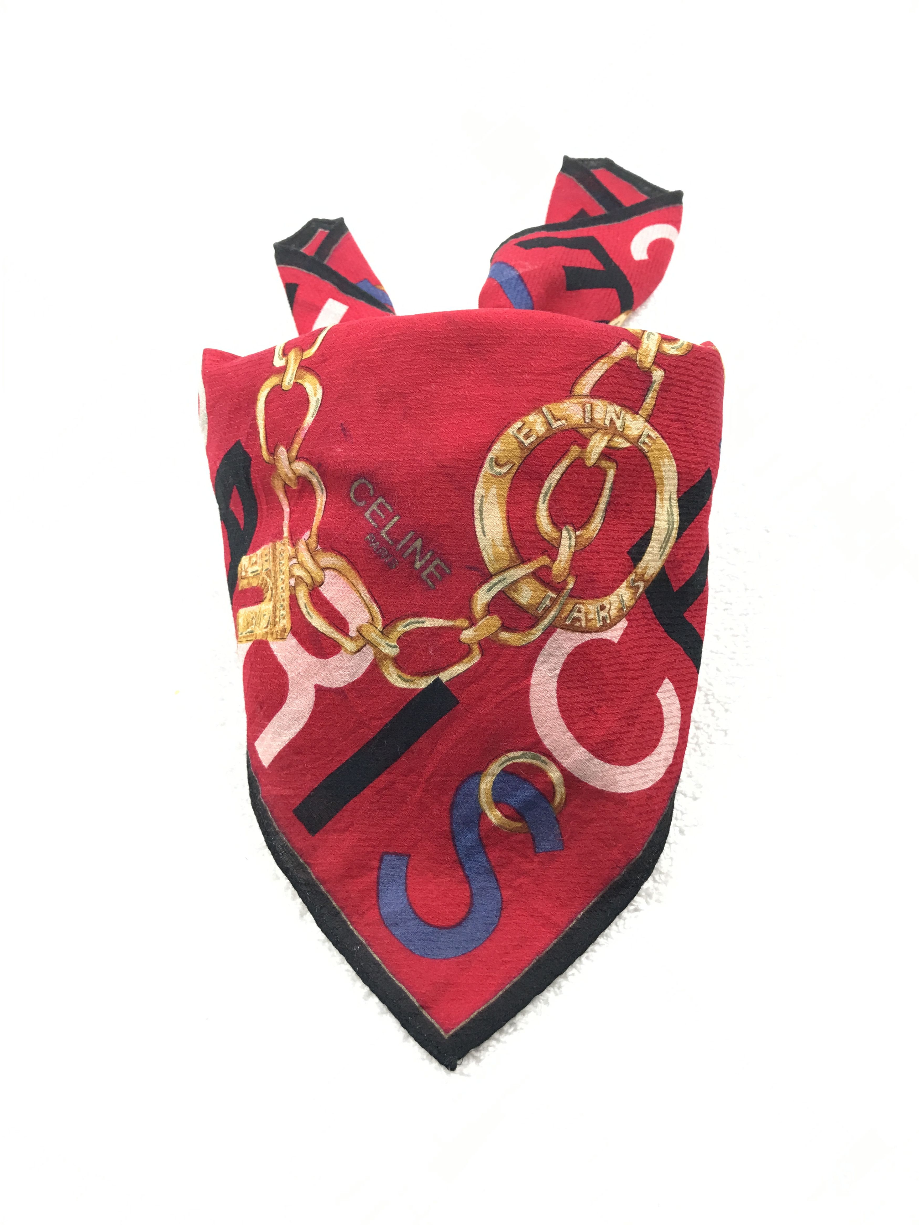 Celine Vintage Celine Bandana Neckerchief Handkerchief Size ONE SIZE - 3 Thumbnail