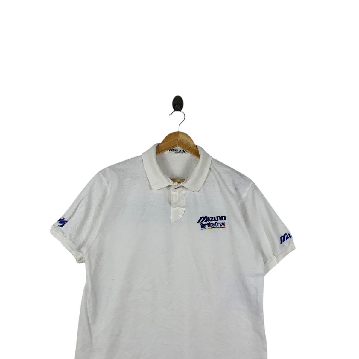 Mizuno Vintage MIZUNO SERVICE CREW Racing Team Polo Tee Shirt Top Size US L / EU 52-54 / 3 - 2 Thumbnail