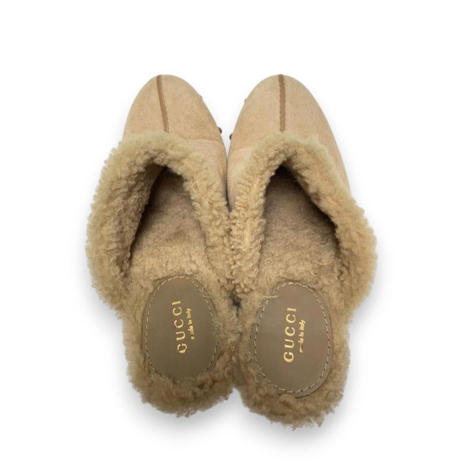 Gucci Gucci authentic rare shearling fur suede boots / clogs Size US 7 / IT 37 - 6 Thumbnail