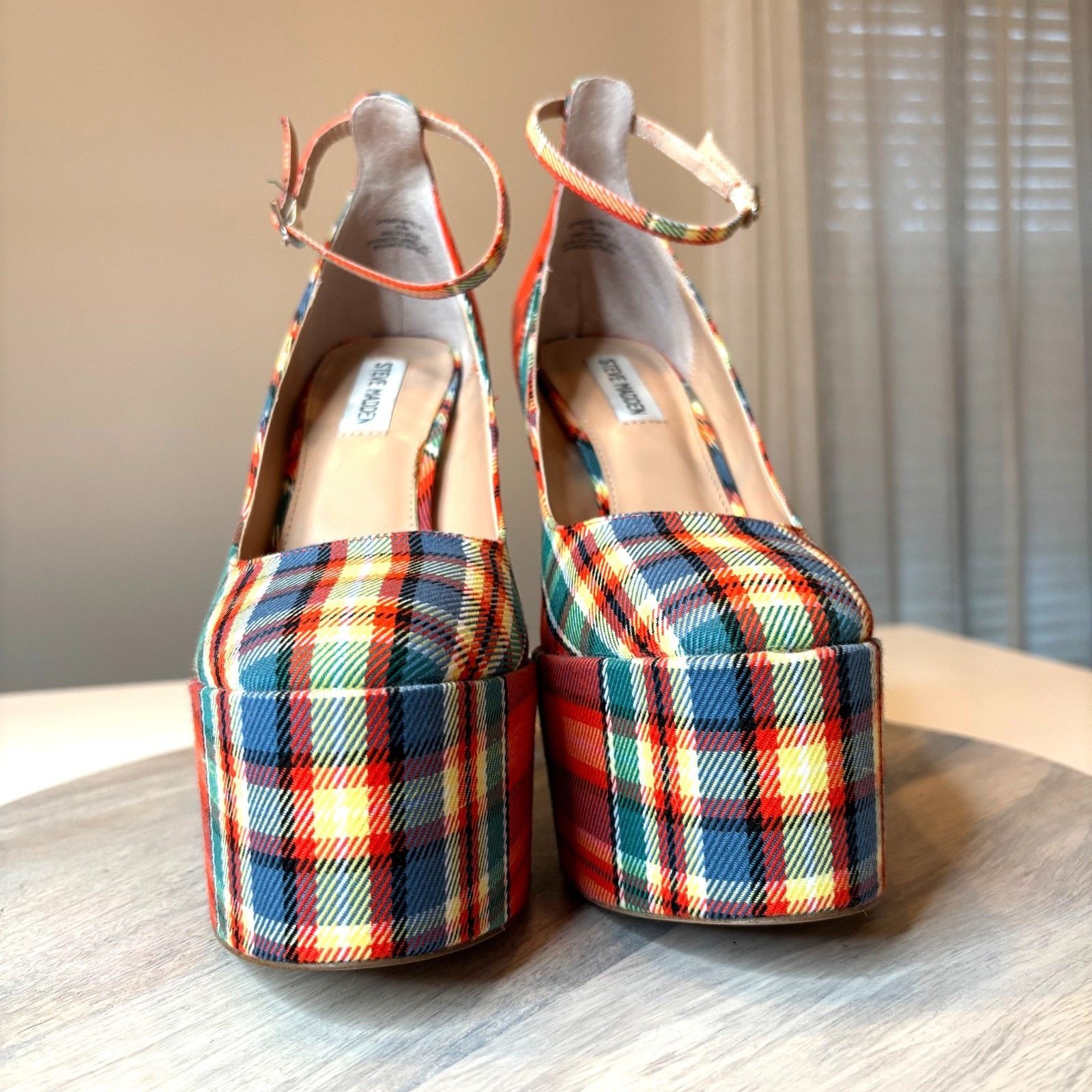 Steve Madden Steve Madden Skyrise Plaid Platform Heels Women's Size 9.5 Size US 9.5 / IT 39.5 - 5 Thumbnail