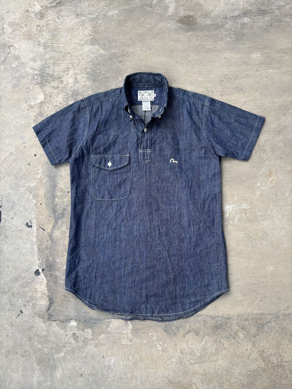 Evisu Vintage Evisu Clasic Chambray Indigo Small Logo Embroidered Size US M / EU 48-50 / 2 - 1 Thumbnail